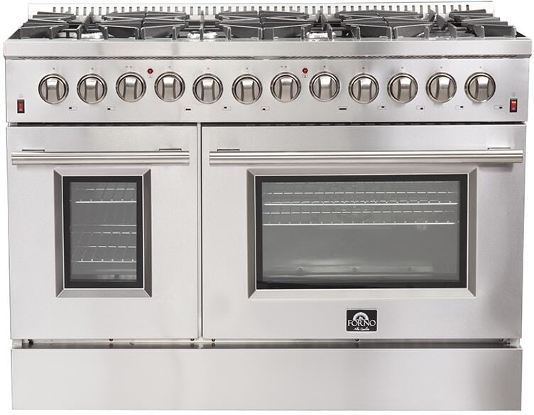 Forno Package - 48 Inch Dual Fuel Range, Wall Mount Range Hood, Refrigerator, Microwave Drawer, Dishwasher, AP-FFSGS6156-48-8 Appliance Package AP-FFSGS6156-48-8 Luxury Appliances Direct