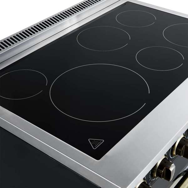 Forno Paolo 36-inch Freestanding Black Convection Range Oven FFSEL6011-36BLK