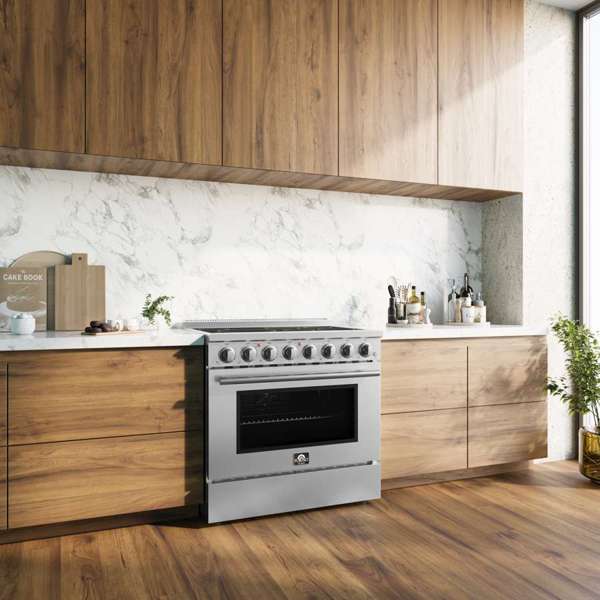 Forno Paolo 36-inch Freestanding Stainless Steel Convection Range Oven FFSEL6011-36