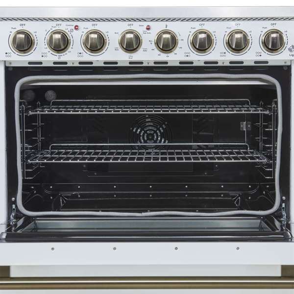 Forno Paolo 36-inch Freestanding White Convection Range Oven FFSEL6011-36WHT