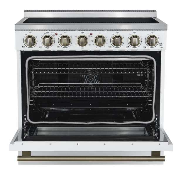 Forno Paolo 36-inch Freestanding White Convection Range Oven FFSEL6011-36WHT