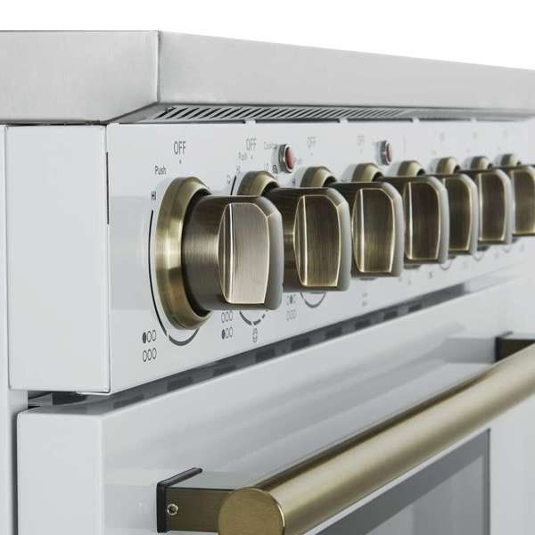 Forno Paolo 36-inch Freestanding White Convection Range Oven FFSEL6011-36WHT