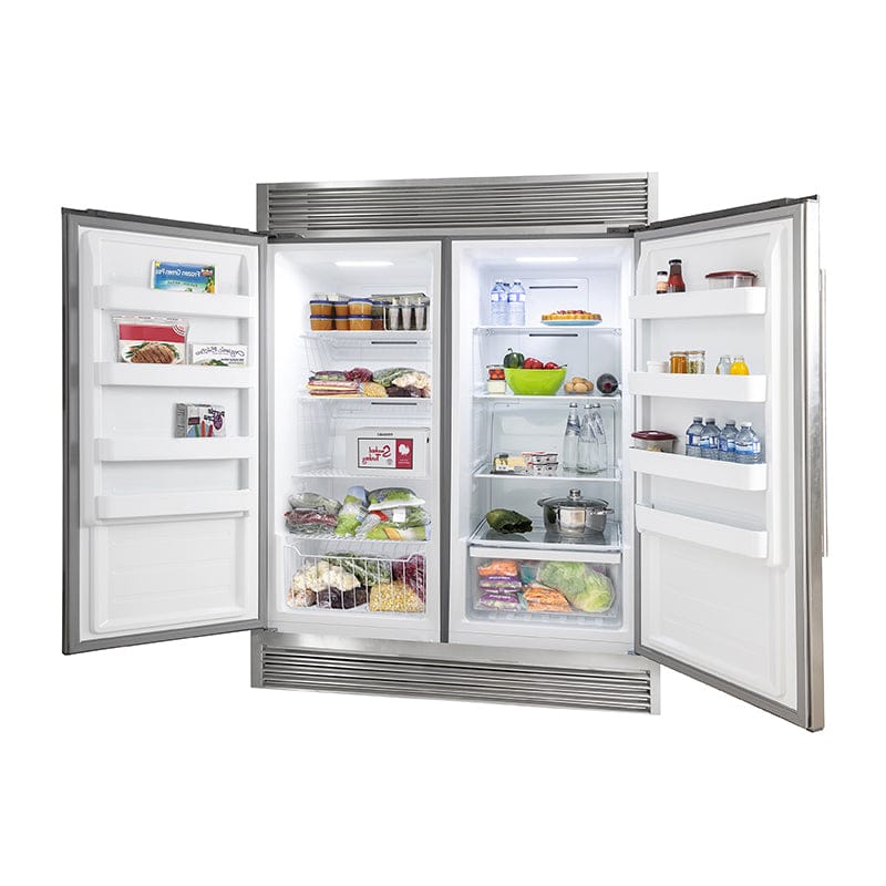 Forno Rizzuto 60" 27.6 cu. ft. Refrigerator & Freezer in Stainless Steel, FFFFD1933-60S Refrigerators FFFFD1933-60S Luxury Appliances Direct