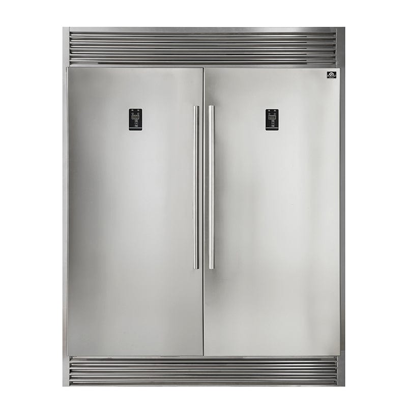 Forno Rizzuto 60" Pro-Style Dual Combination Refrigerator-Freezer FFFFD1933-60S Refrigerators FFFFD1933-60S Luxury Appliances Direct
