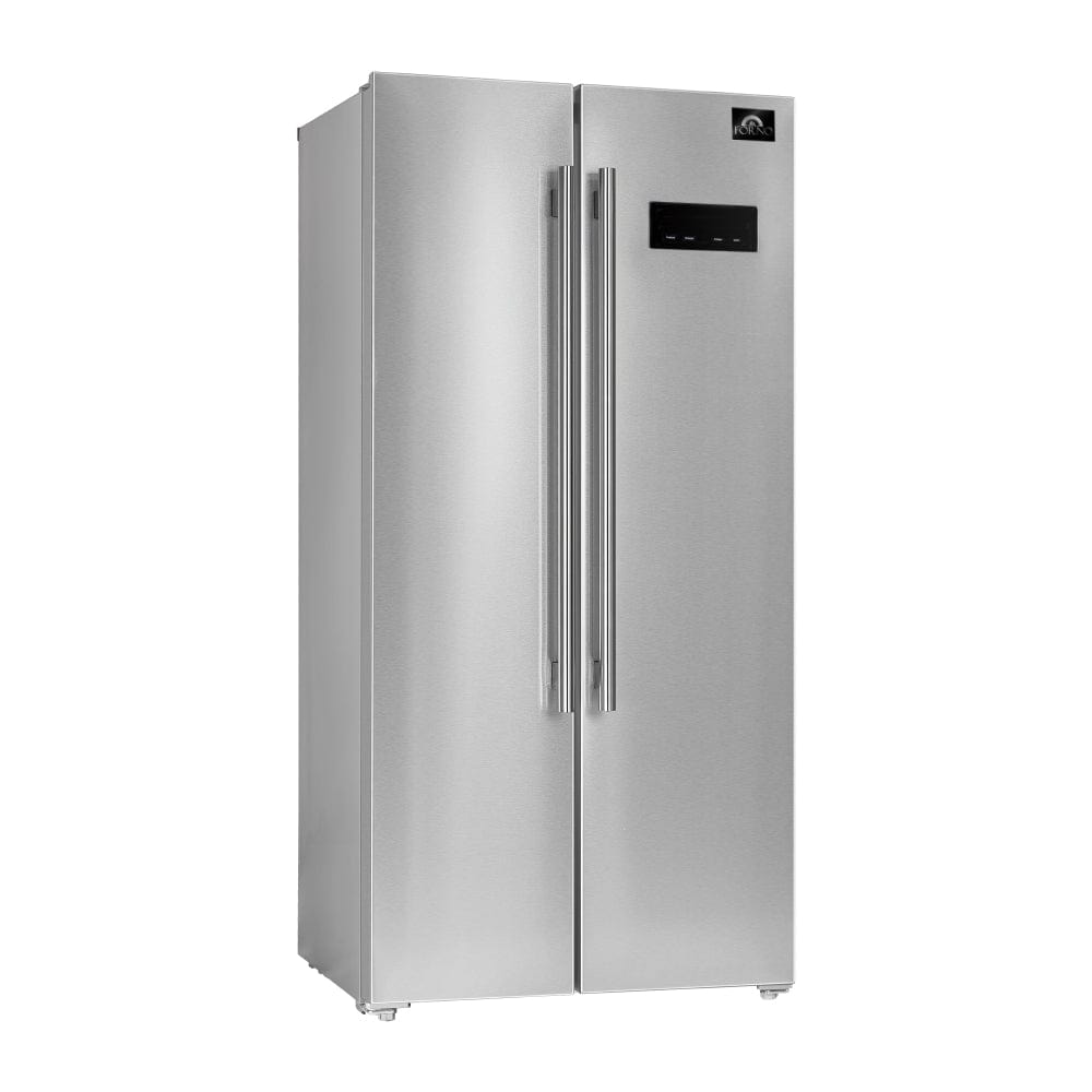 Forno Salerno 33" Side-By-Side Refrigerator FFRBI1805-33SB Refrigerators FFRBI1805-33SB Luxury Appliances Direct
