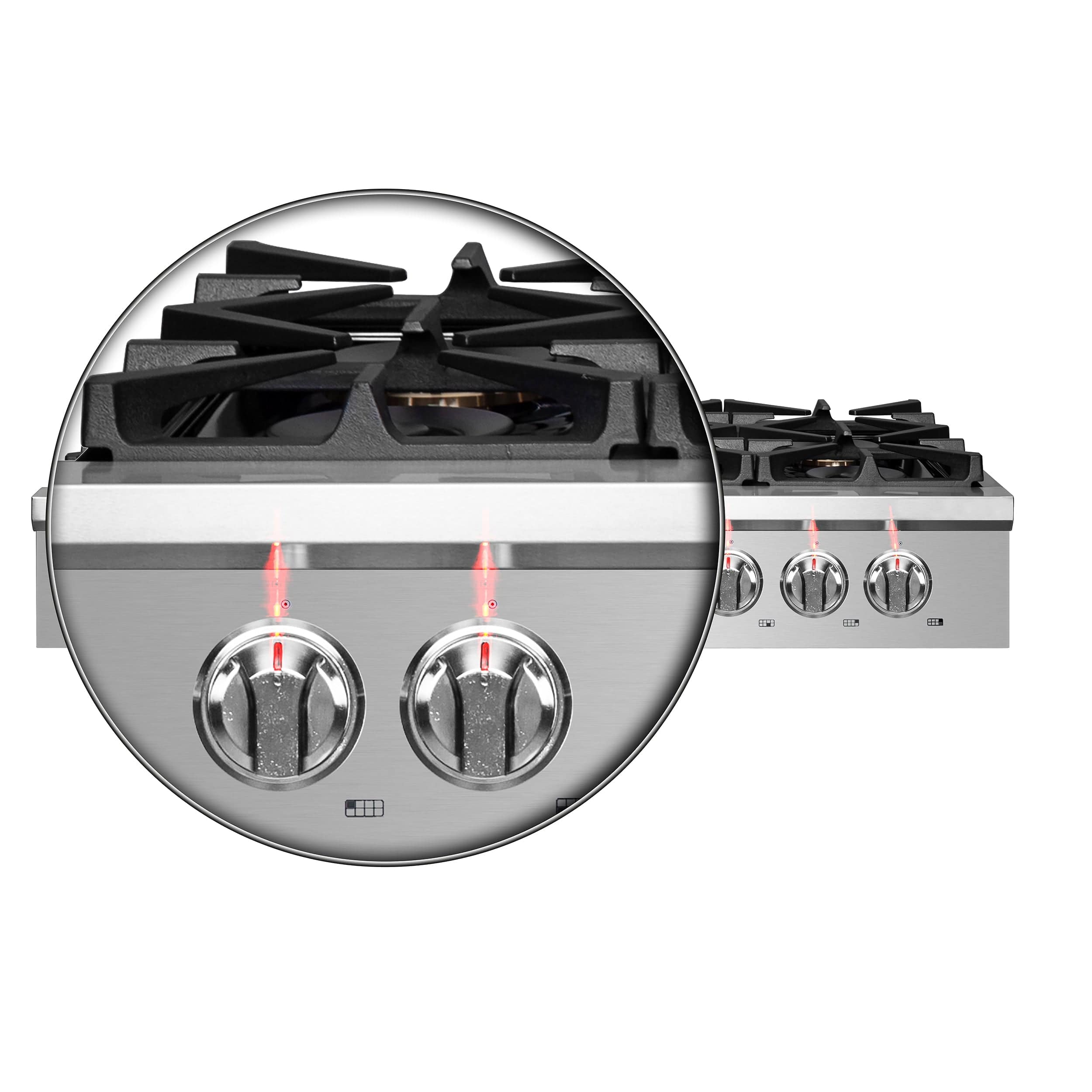Forno Spezia Alta Qualita 48" Gas Rangetop With 8 Sealed Burners in Stainless Steel, FCTGS5751-48 Rangetops FCTGS5751-48 Luxury Appliances Direct