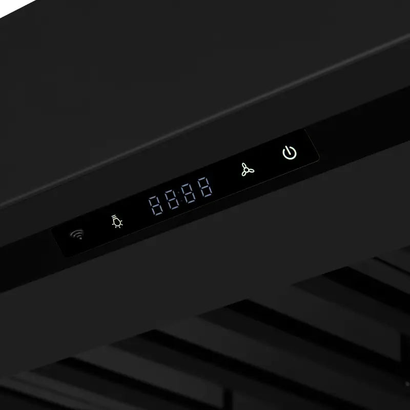 FORNO Valente FRHWM5099-36CPBLK 36-Inch Wall Mount Range Hood – 427 CFM, Black with Copper Trim