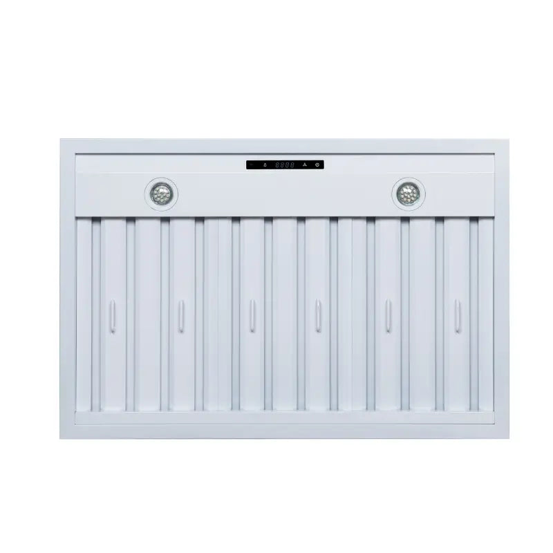 FORNO Valente FRHWM5099-36CPWHT 36-Inch Wall Mount Range Hood with 427 CFM, White with Copper Trim