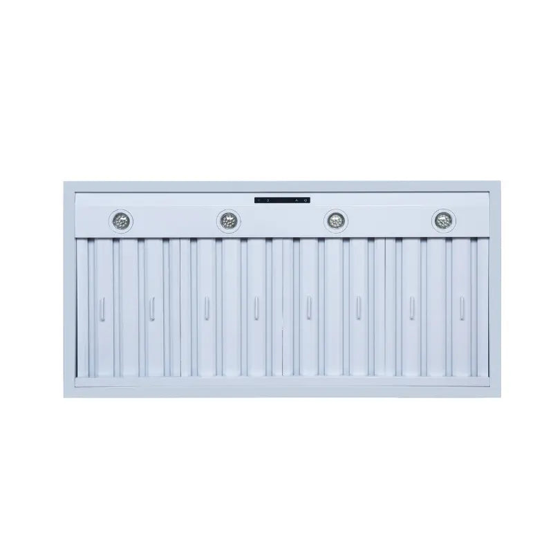 FORNO Valente FRHWM5099-48CPWHT 48-Inch Wall Mount Range Hood – White with Copper Trim, 304 CFM