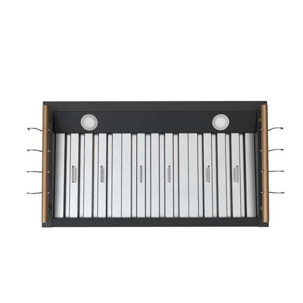 Forno Venezia 36 Inch Wall-Mounted Black Range Hood FRHWM5503-36BLK