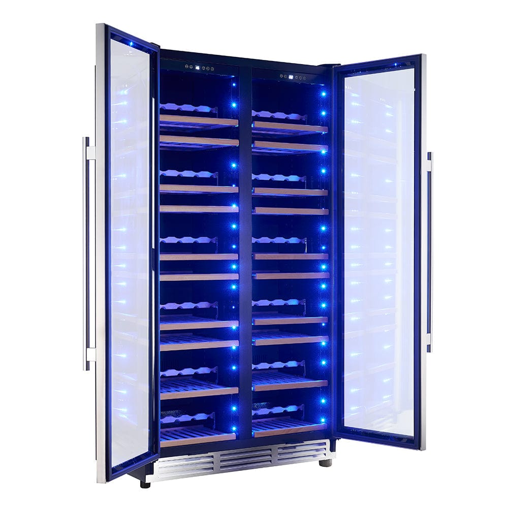 Forno Vernazza 40-Inch 25.07 Cu Ft Dual Zone Wine Cooler FWCDR6642-40S Wine Coolers FWCDR6642-40S Luxury Appliances Direct