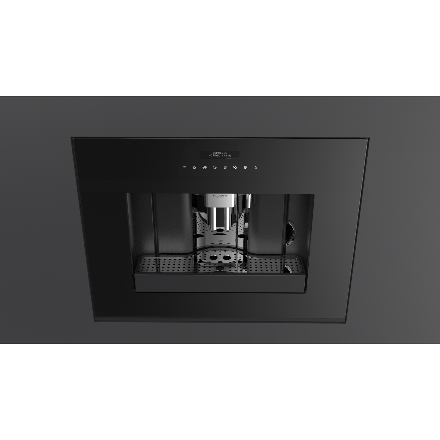 Fulgor Milano 24" Built-In Fully Automatic Coffee Machine, Black Glass - F7BC24B1 Kegerators F7BC24B1 Luxury Appliances Direct