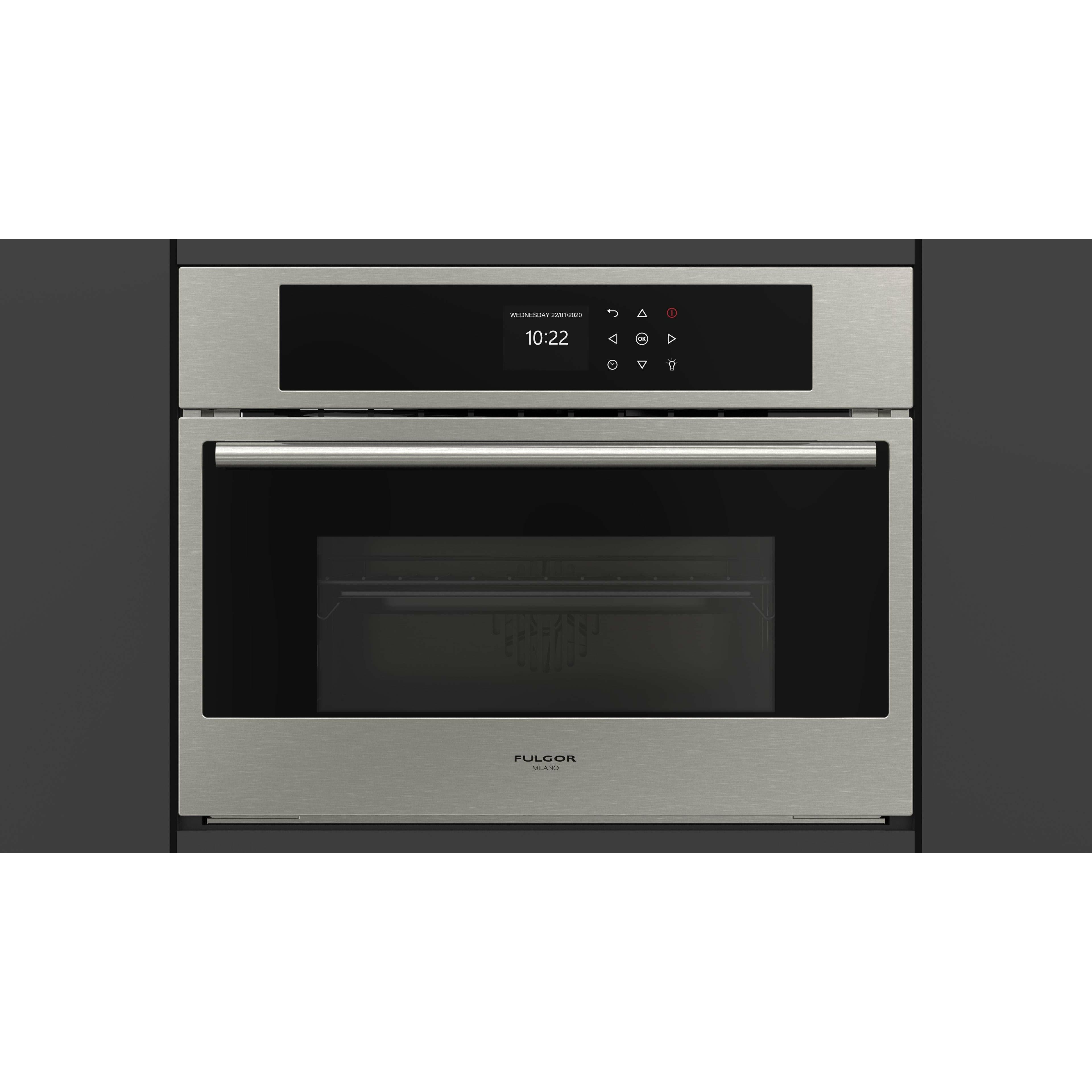 Fulgor Milano 24" Built-In Single Steam Wall Oven with Creactive Cooking System - F7SCO24S1 Wall Oven F7SCO24S1 Luxury Appliances Direct