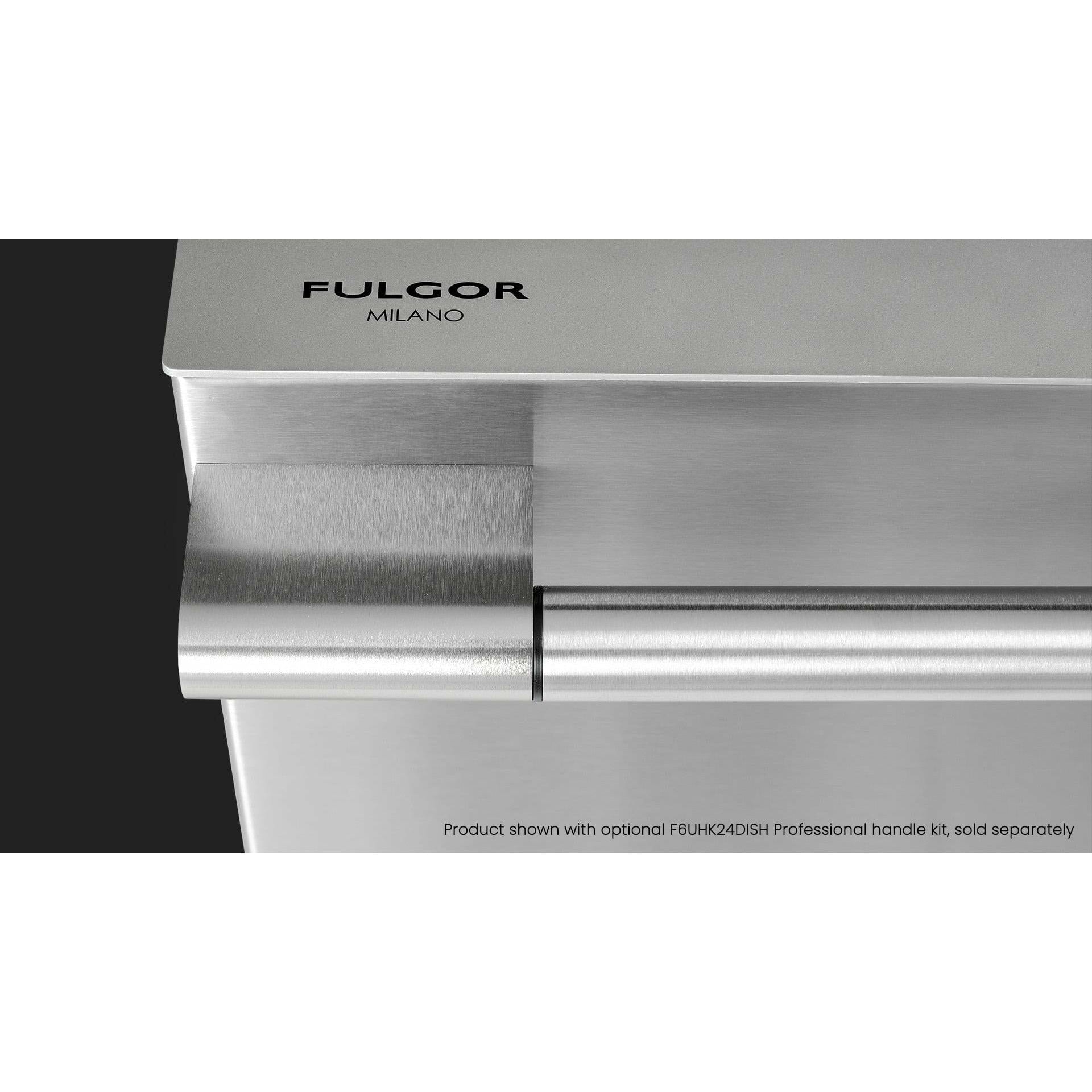 Fulgor Milano 24" Fully Integrated Built-In Dishwasher with 16 Place Settings, Stainless Steel  - F6DWT24SS2 Dishwashers F6DWT24SS2 Luxury Appliances Direct
