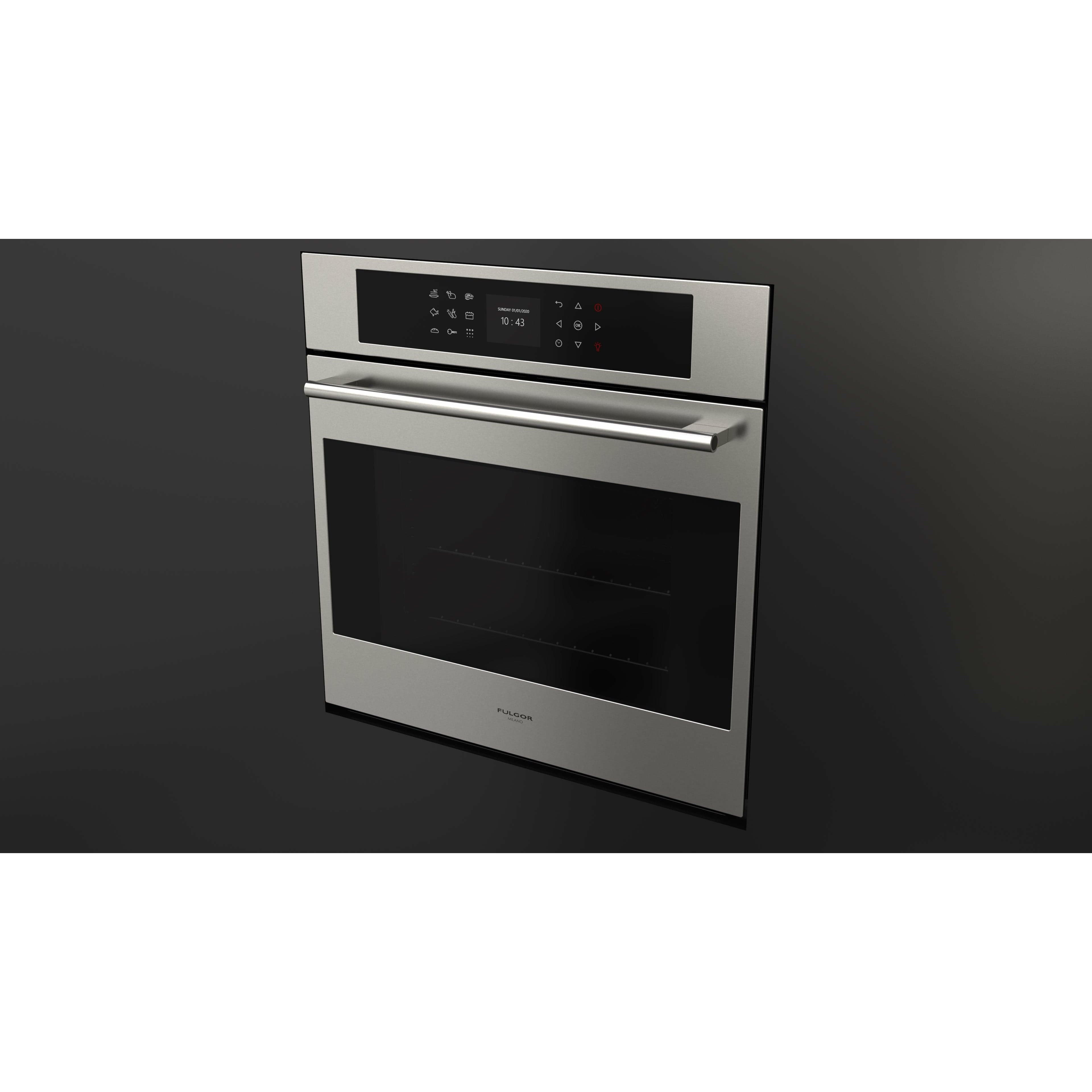 Fulgor Milano 24" Single Convection Electric Wall Oven with 2.4 Cu. Ft. Capacity - F7SP24S1 Ovens F7SP24S1 Luxury Appliances Direct