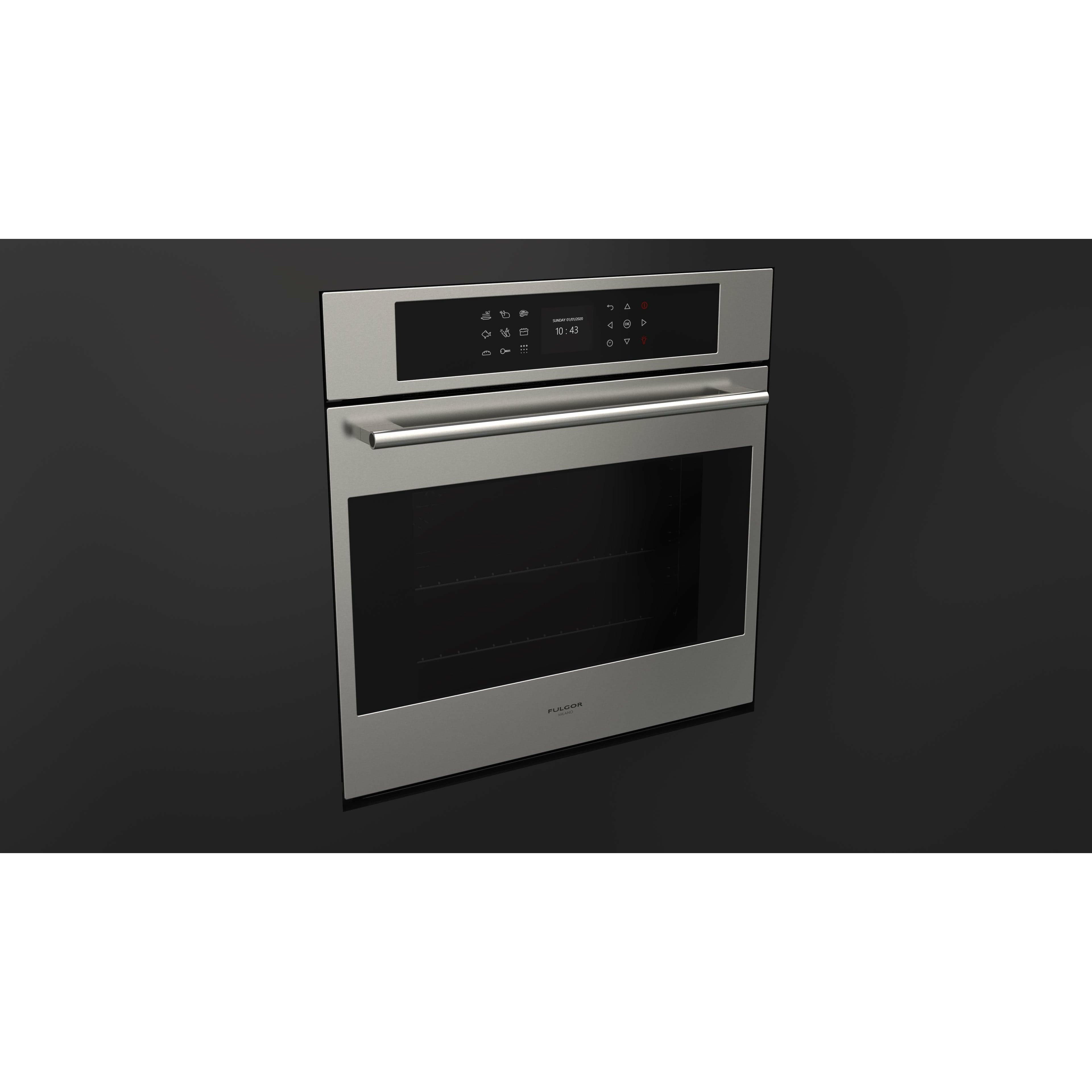 Fulgor Milano 24" Single Convection Electric Wall Oven with 2.4 Cu. Ft. Capacity - F7SP24S1 Wall Oven F7SP24S1 Luxury Appliances Direct