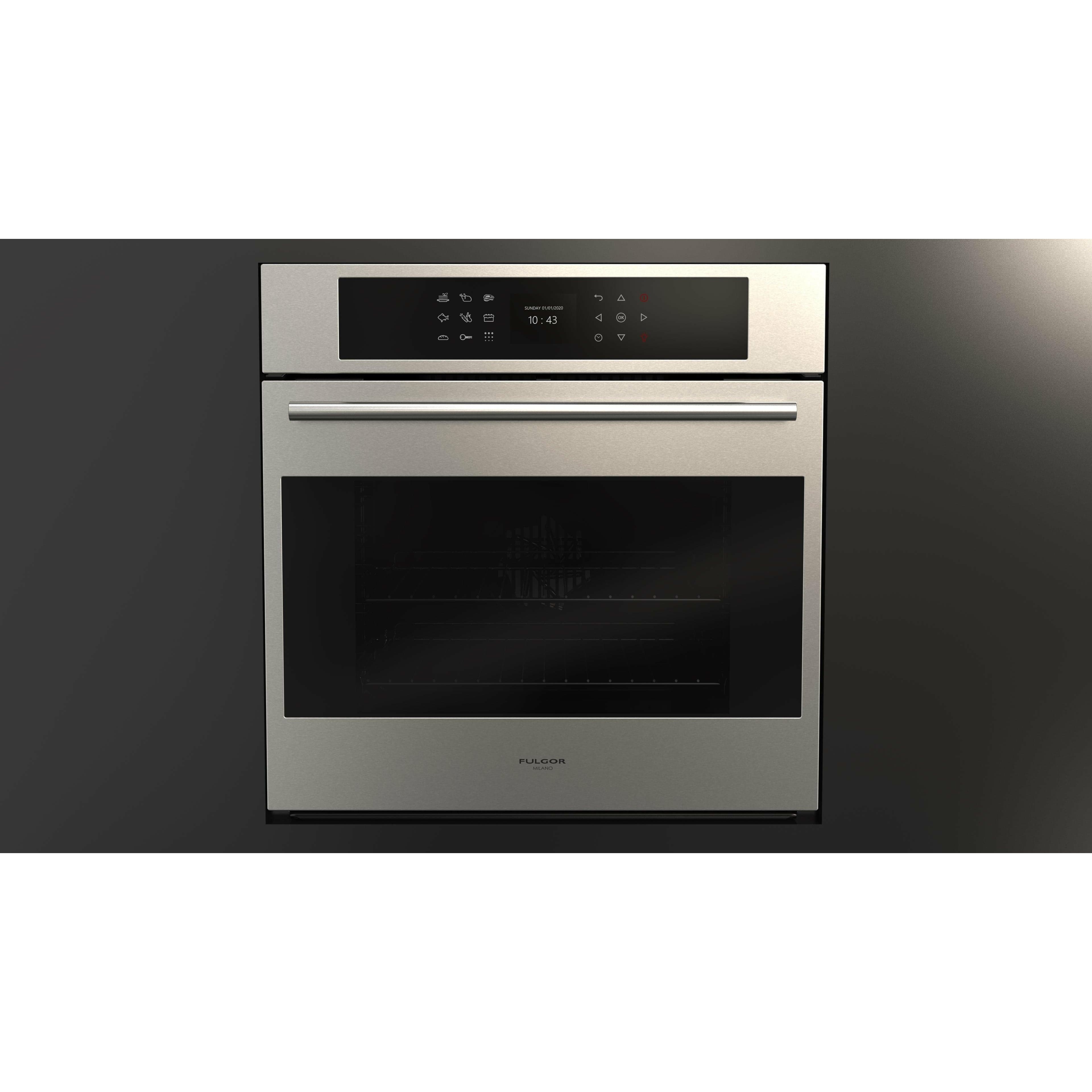 Fulgor Milano 24" Single Convection Electric Wall Oven with 2.4 Cu. Ft. Capacity - F7SP24S1 Wall Oven F7SP24S1 Luxury Appliances Direct