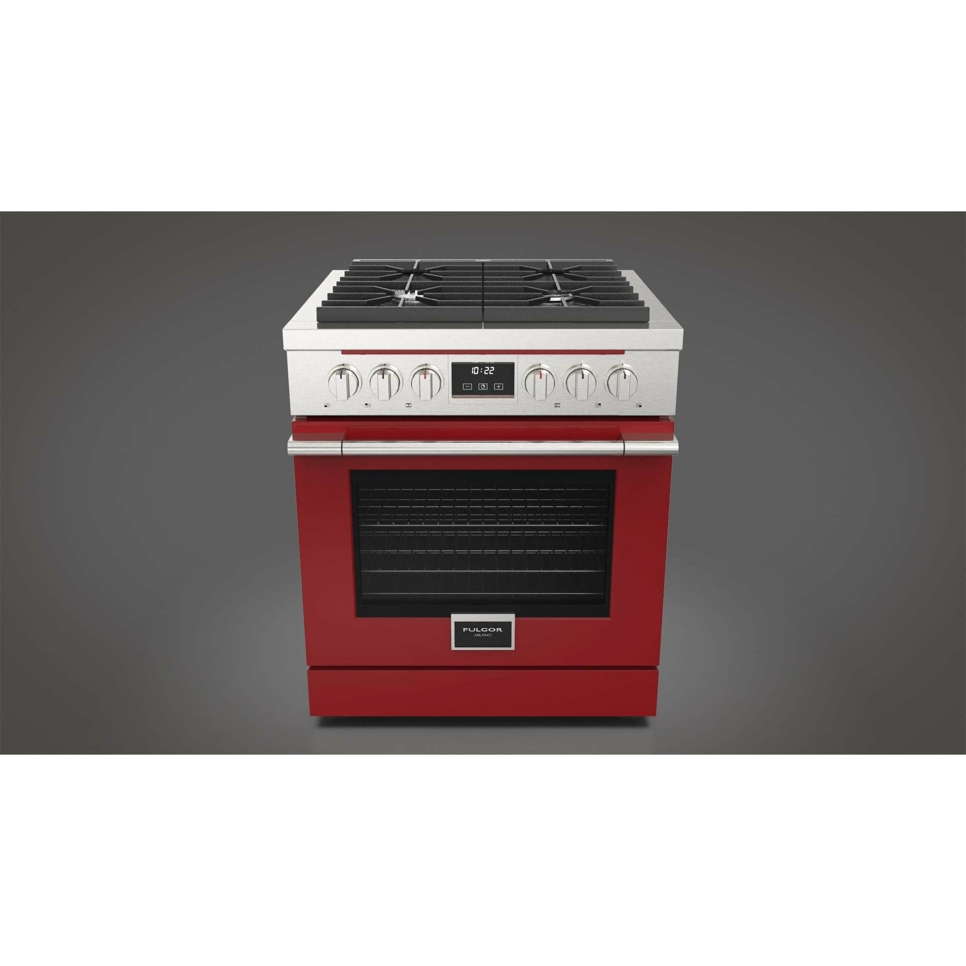 Fulgor Milano 30" Freestanding All Gas Range with 2 Duel Flame Burners, Stainless Steel - F4PGR304S2 Ranges ACDKIT30RD Luxury Appliances Direct