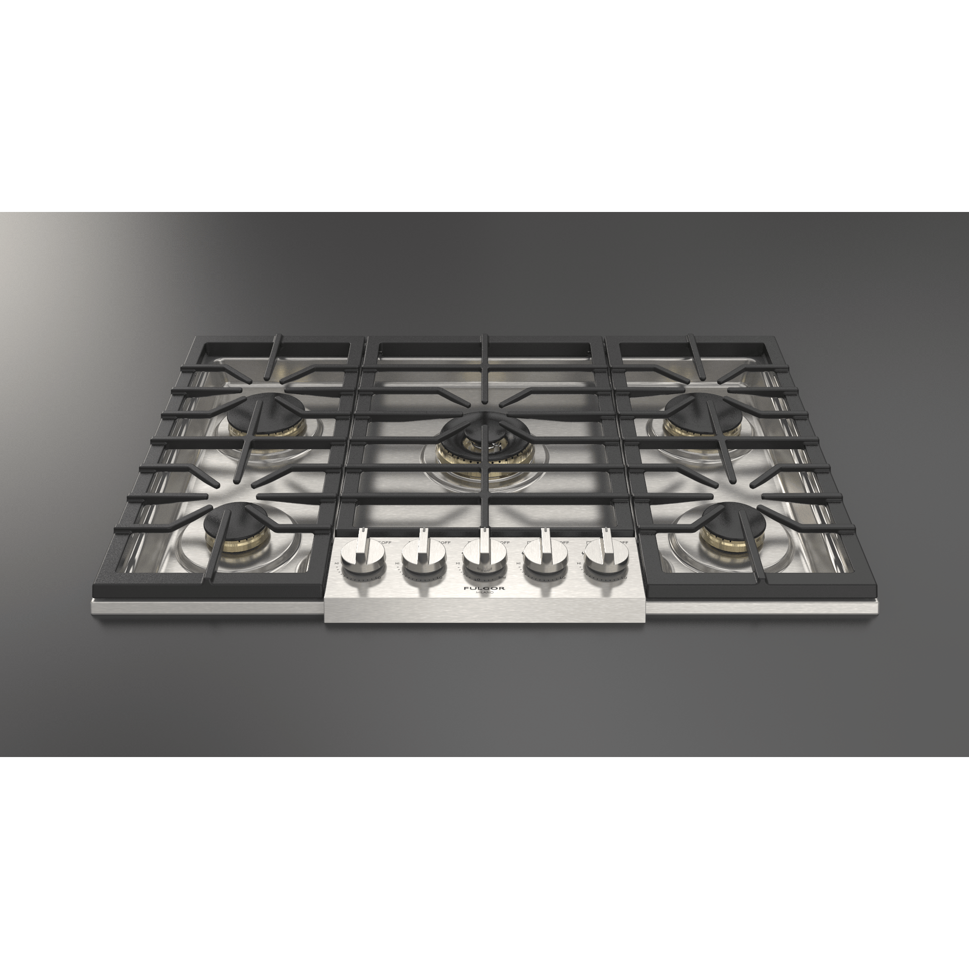 Fulgor Milano 30" Pro-Style Natural Gas Cooktop with 1 Center Dual Burner - F6PGK305S1 Cooktops F6PGK305S1 Luxury Appliances Direct