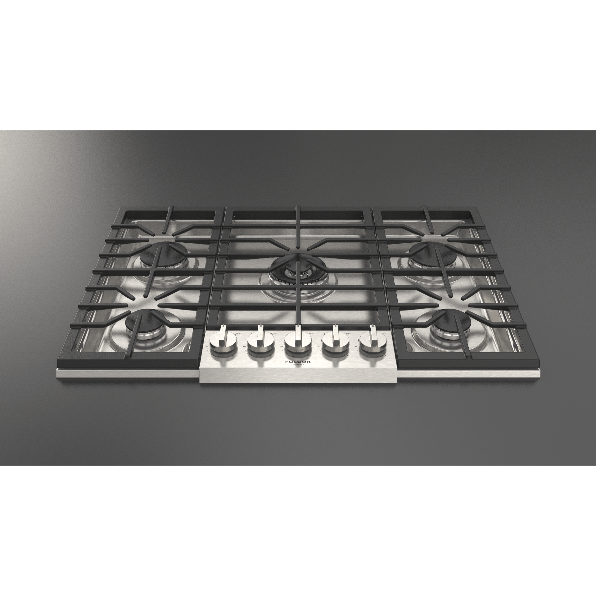 Fulgor Milano 30" Pro-Style Natural Gas Cooktop with 1 Central Dual Burner - F4PGK305S1 Cooktops F4PGK305S1 Luxury Appliances Direct