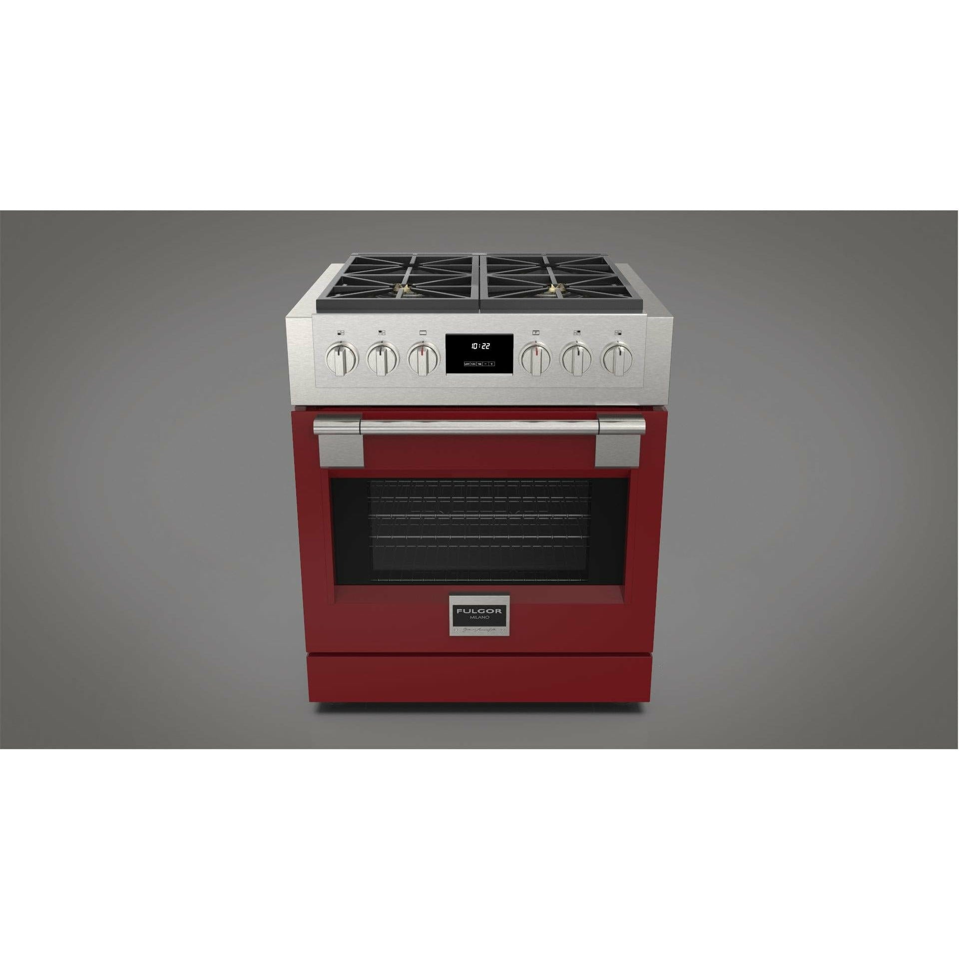 Fulgor Milano 30" Professional All Gas Range with 4 Dual-Flame Burners, 4.4 cu. ft. Capacity w/ Stainless Steel - F6PGR304S2 Ranges PDRKIT30RD Luxury Appliances Direct