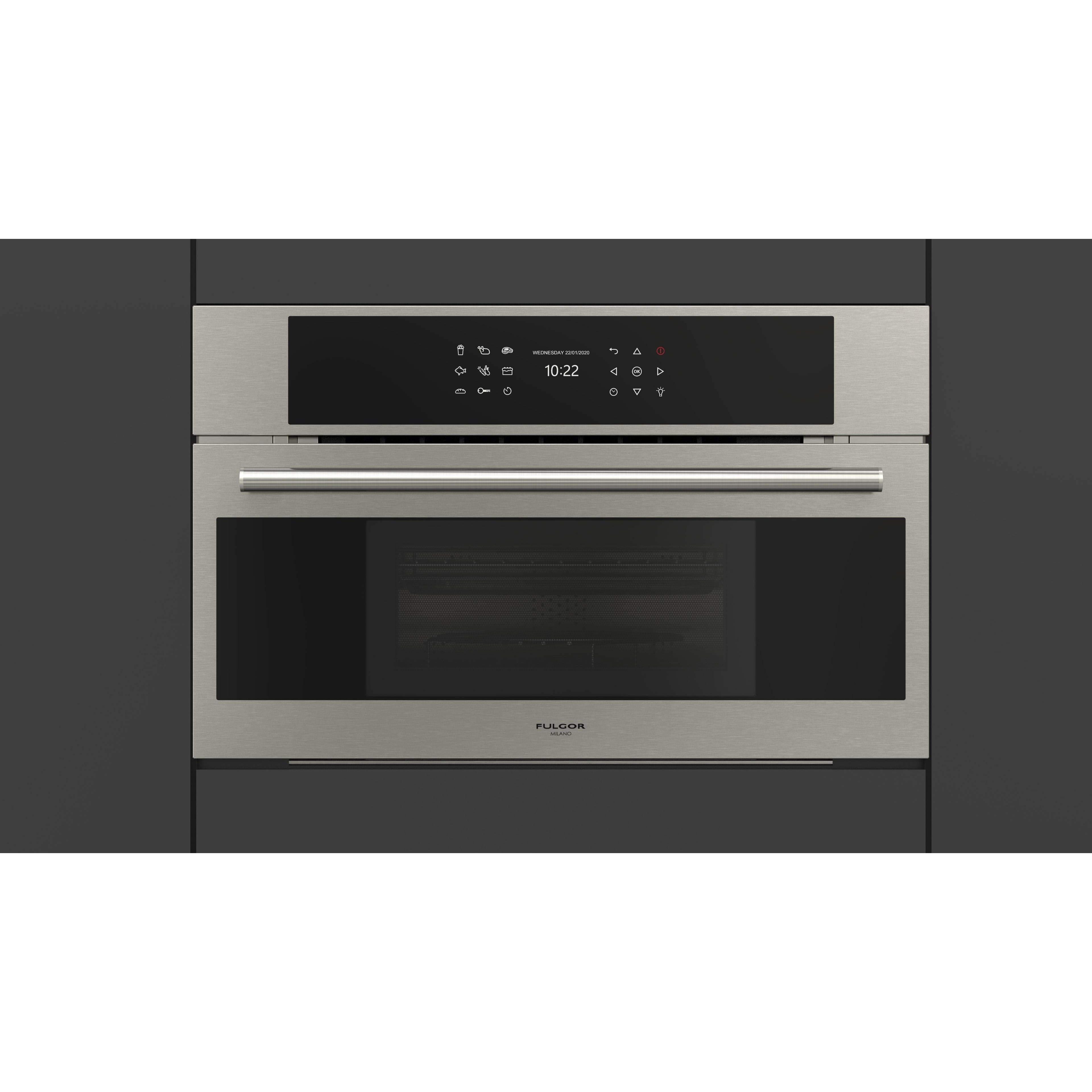 Fulgor Milano 30" Single Electric Speed Wall Oven with 1.2 cu. ft. Capacity Microwave - F7DSPD30S1 Wall Oven F7DSPD30S1 Luxury Appliances Direct