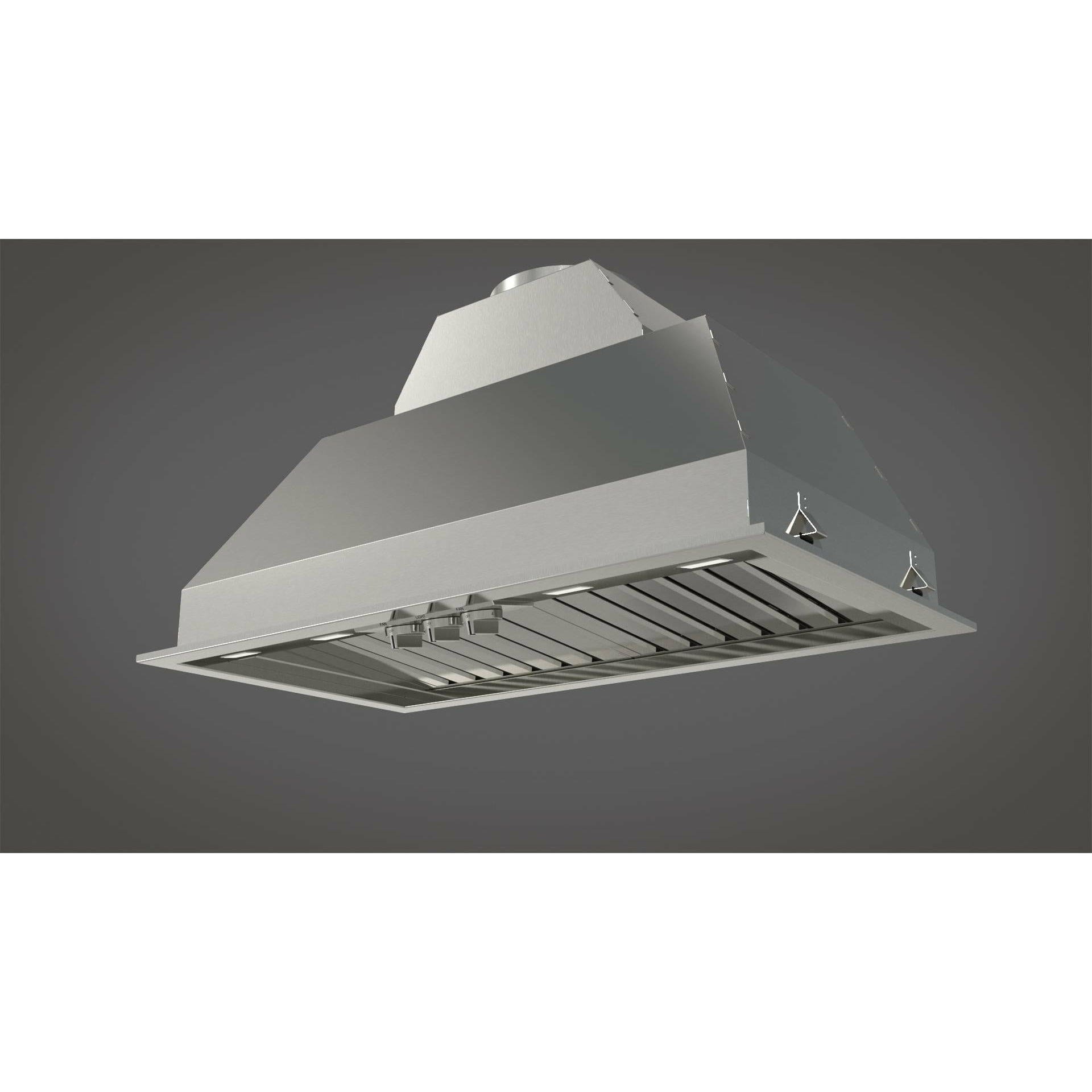 Fulgor Milano 34" Pro Insert Hood with 1000 CFM LED Lighting, Stainless Steel - F6BP34DS1 Hoods F6BP34DS1 Luxury Appliances Direct