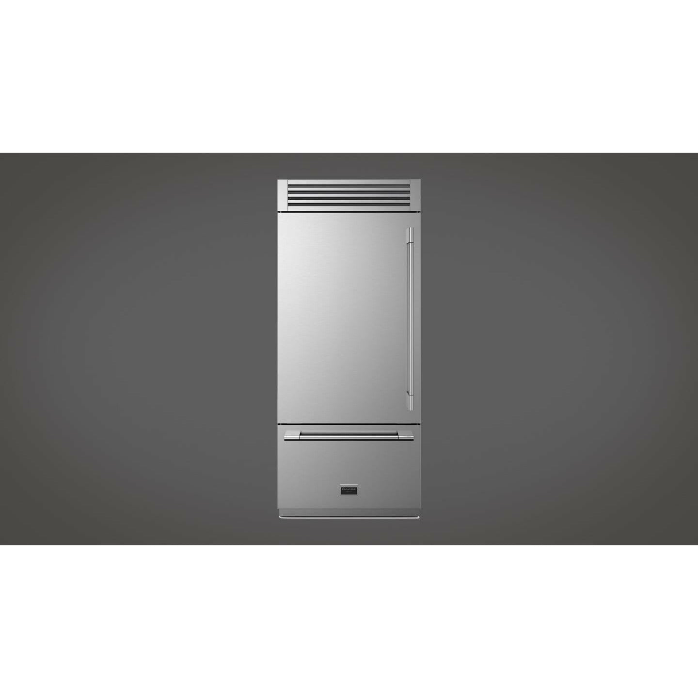 Fulgor Milano 36" Built-In Bottom Mount Refrigerator with 18.5 Cu. Ft. Capacity, Stainless Steel - F7PBM36S1 Refrigerators F7PBM36S1-R Luxury Appliances Direct