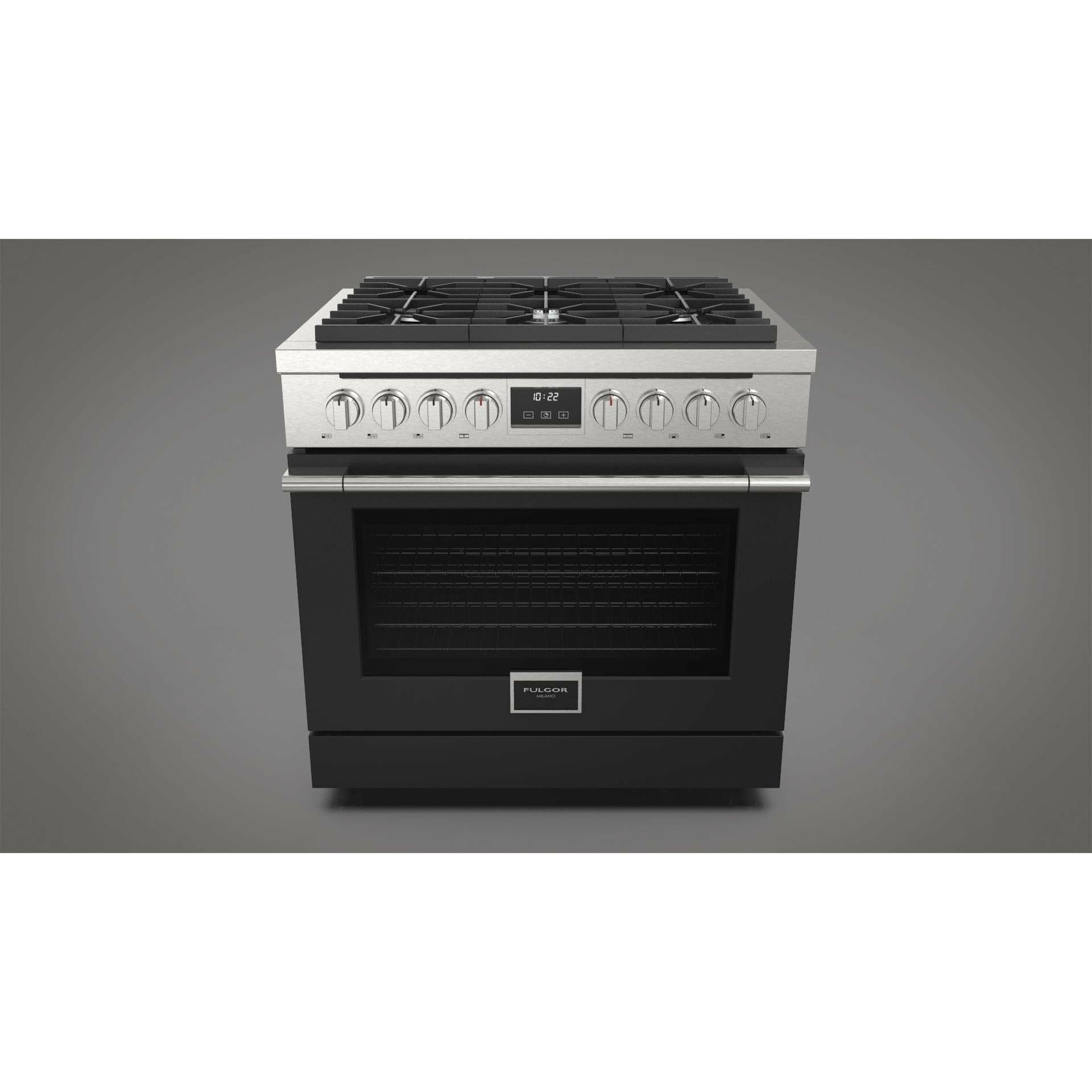 Fulgor Milano 36" Freestanding All Gas Range with 3 Duel Flame Burners, Stainless Steel - F4PGR366S2 Ranges ACDKIT36MB Luxury Appliances Direct