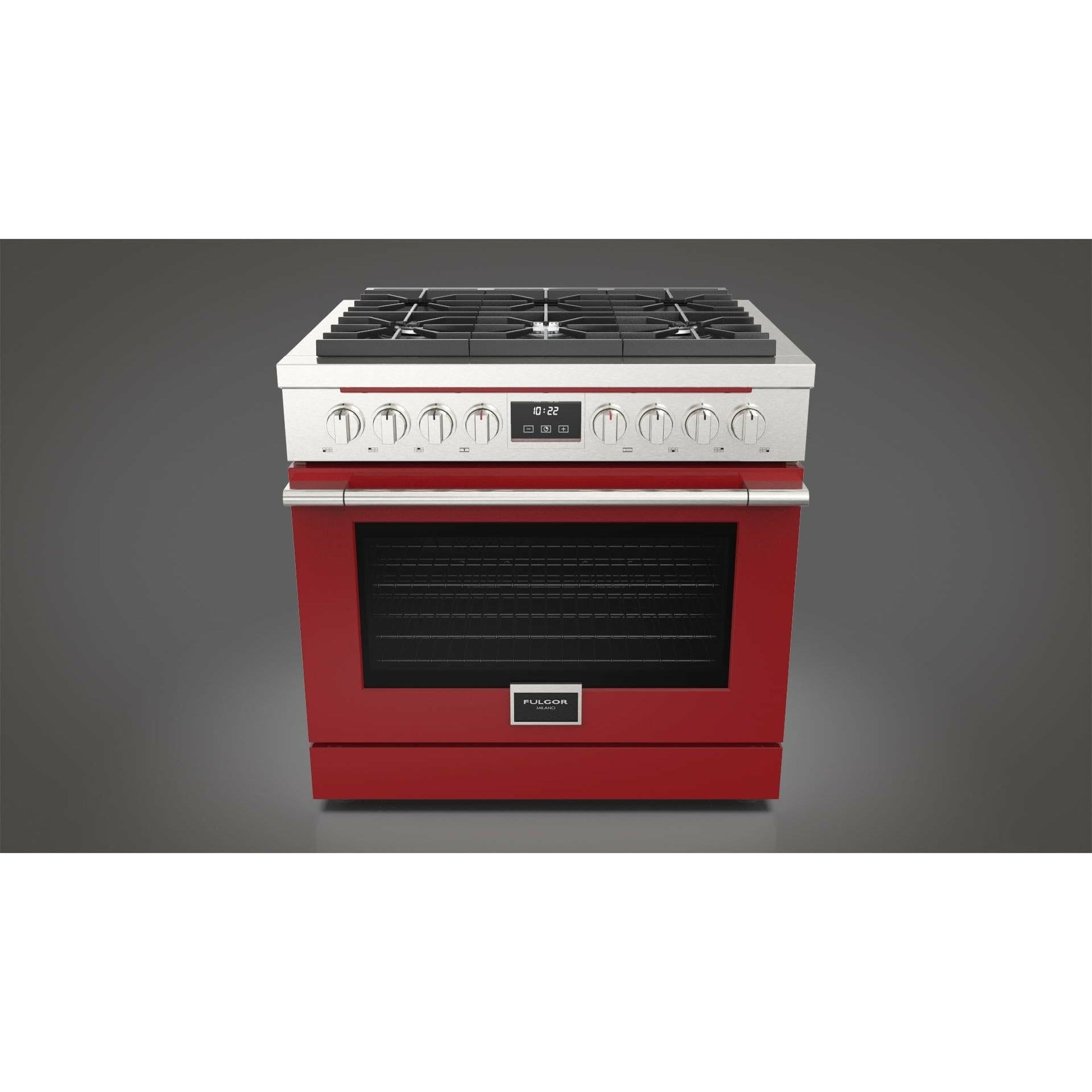 Fulgor Milano 36" Freestanding All Gas Range with 3 Duel Flame Burners, Stainless Steel - F4PGR366S2 Ranges ACDKIT36RD Luxury Appliances Direct