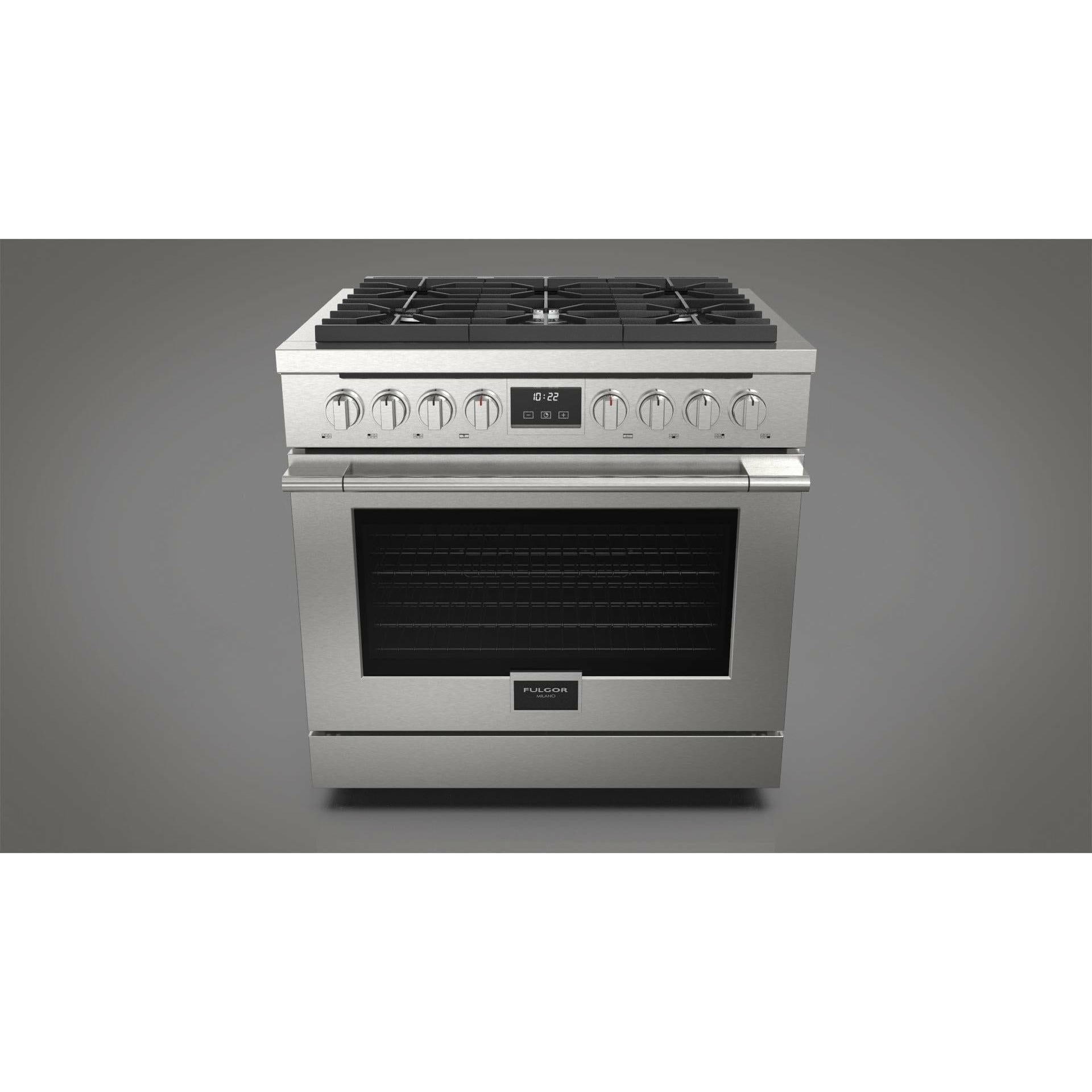 Fulgor Milano 36" Freestanding All Gas Range with 3 Duel Flame Burners, Stainless Steel - F4PGR366S2 Ranges F4PGR366S2 Luxury Appliances Direct