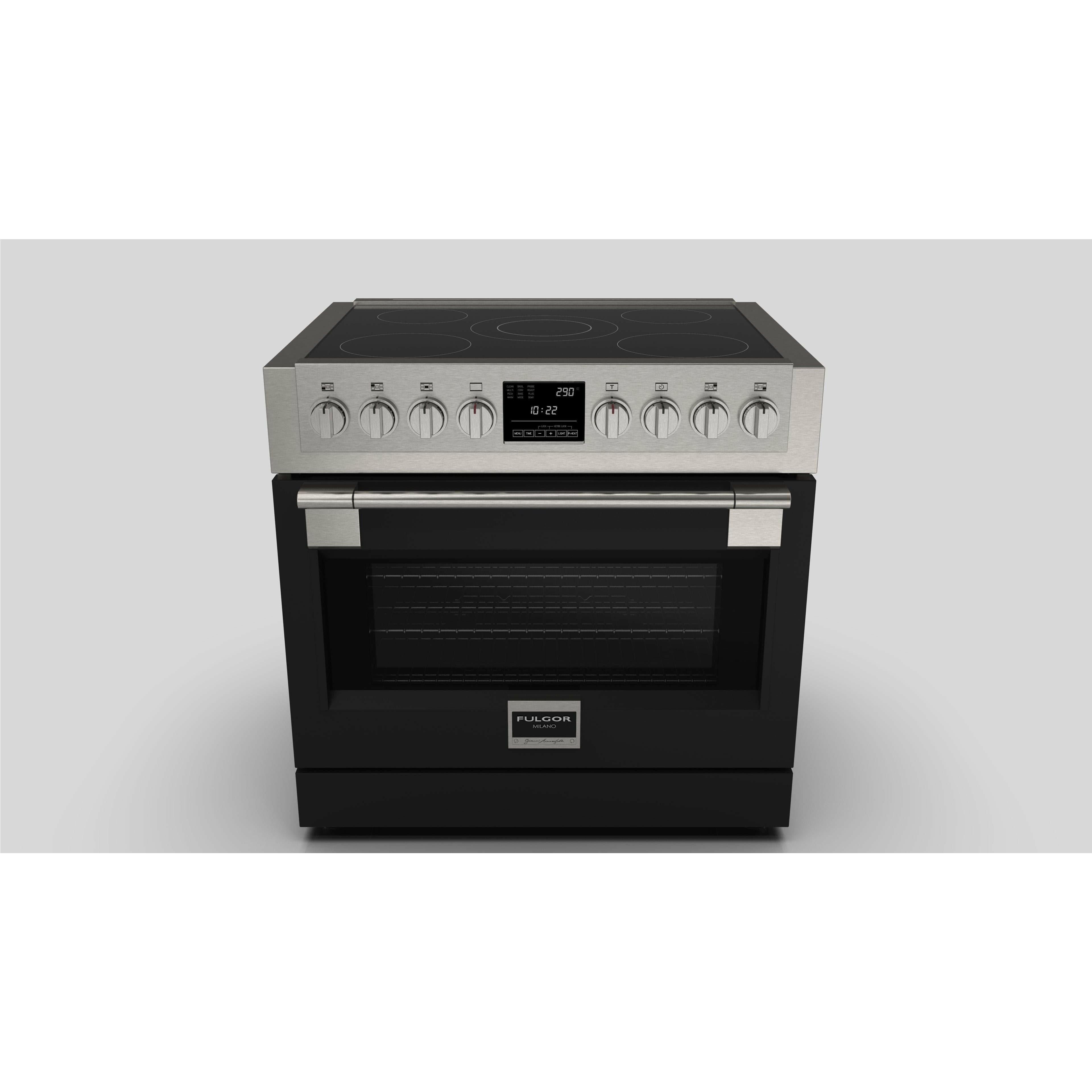 Fulgor Milano 36" Induction Freestanding Pro-Range with 5 Induction Zones, 5.7 Cu. Ft. Capacity - F6PIR365S1 Ranges PDRKIT36MB Luxury Appliances Direct
