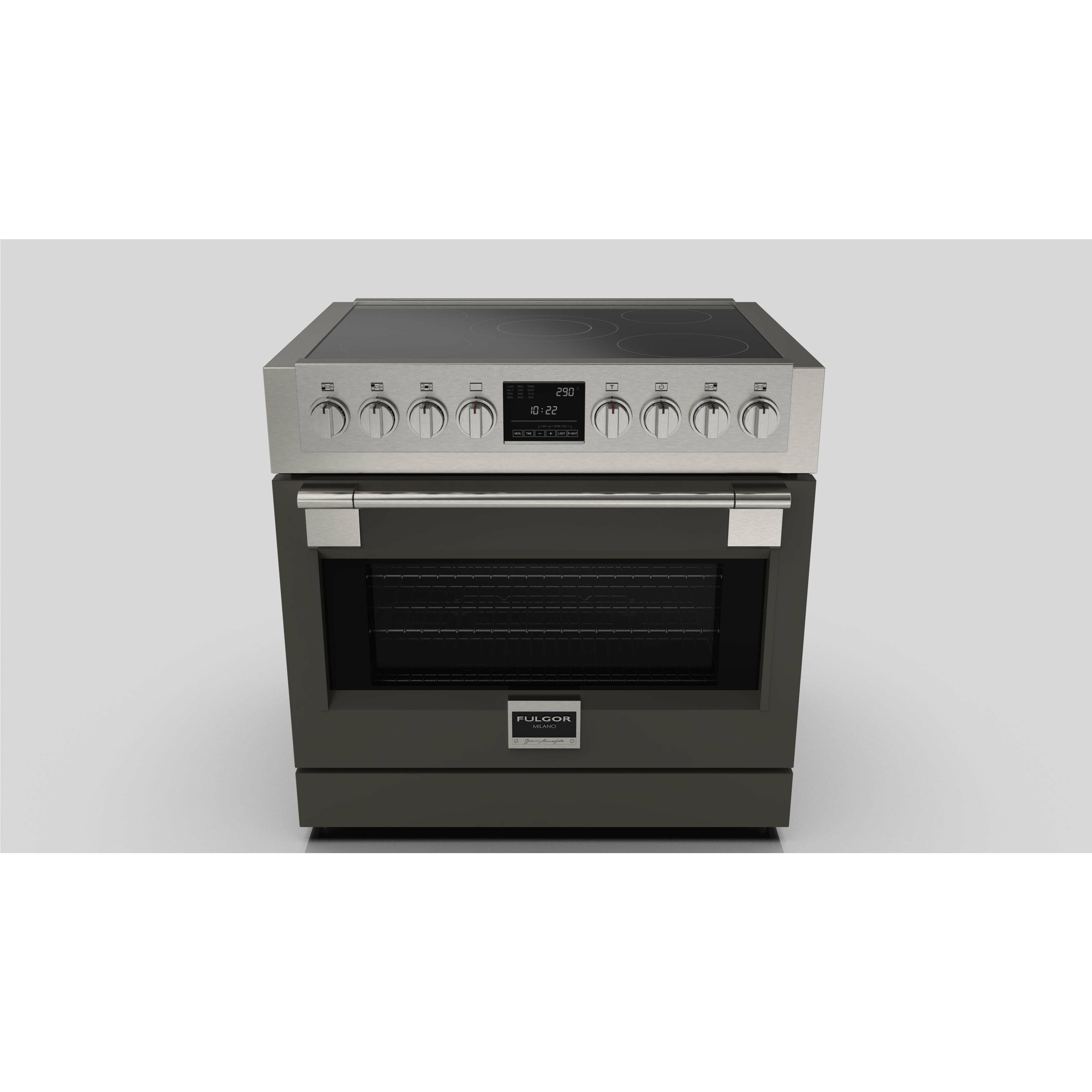 Fulgor Milano 36" Induction Freestanding Pro-Range with 5 Induction Zones, 5.7 Cu. Ft. Capacity - F6PIR365S1 Ranges PDRKIT36MG Luxury Appliances Direct