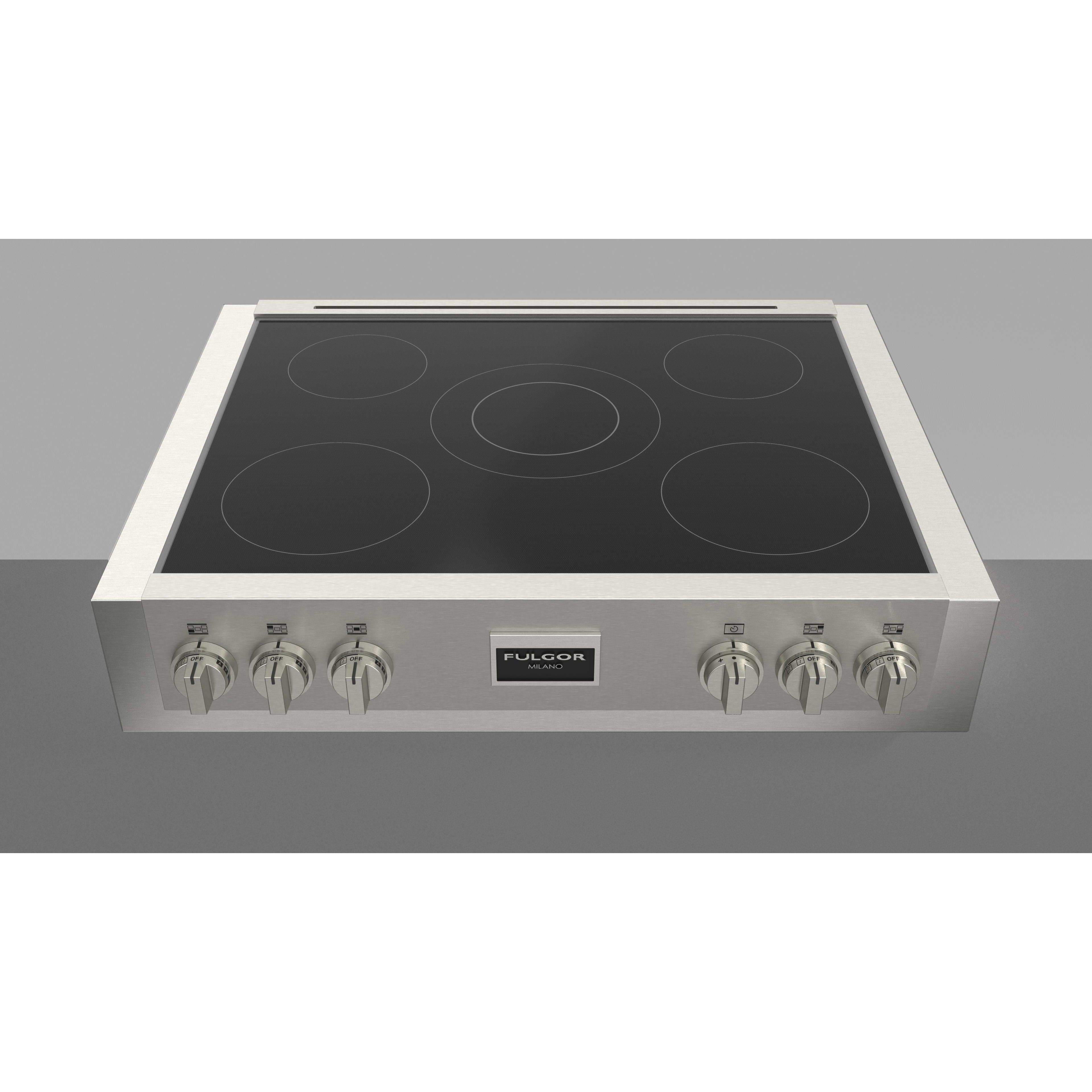Fulgor Milano 36" Induction Rangetop with 5 Cooking Zones, Stainless Steel - F6IRT365S1 Rangetop F6IRT365S1 Luxury Appliances Direct