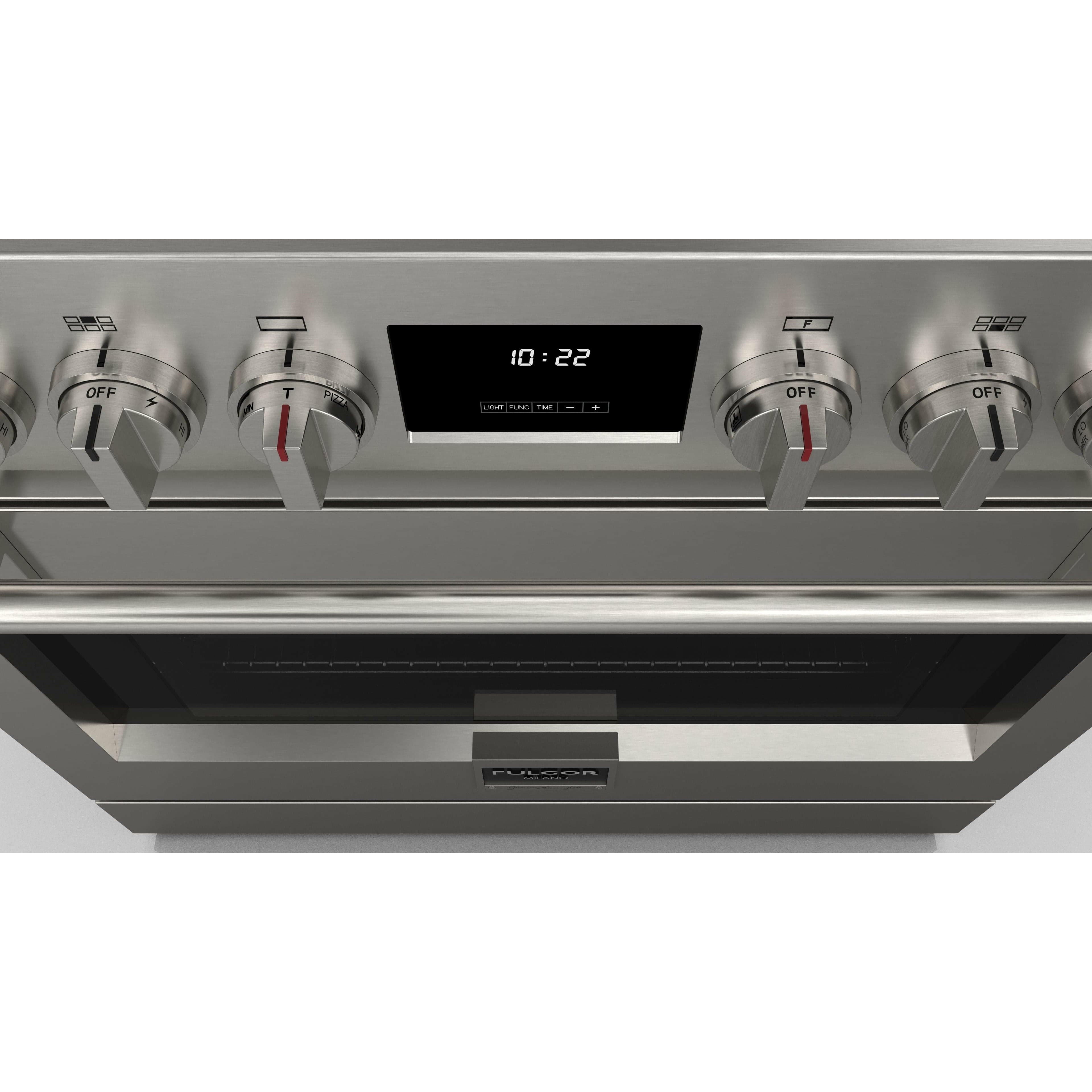Fulgor Milano 36" Professional Gas Range with 6 Dual-Flame Burners, 5.7 cu. ft. Capacity, Stainless Steel - F6PGR366S2 Ranges Luxury Appliances Direct