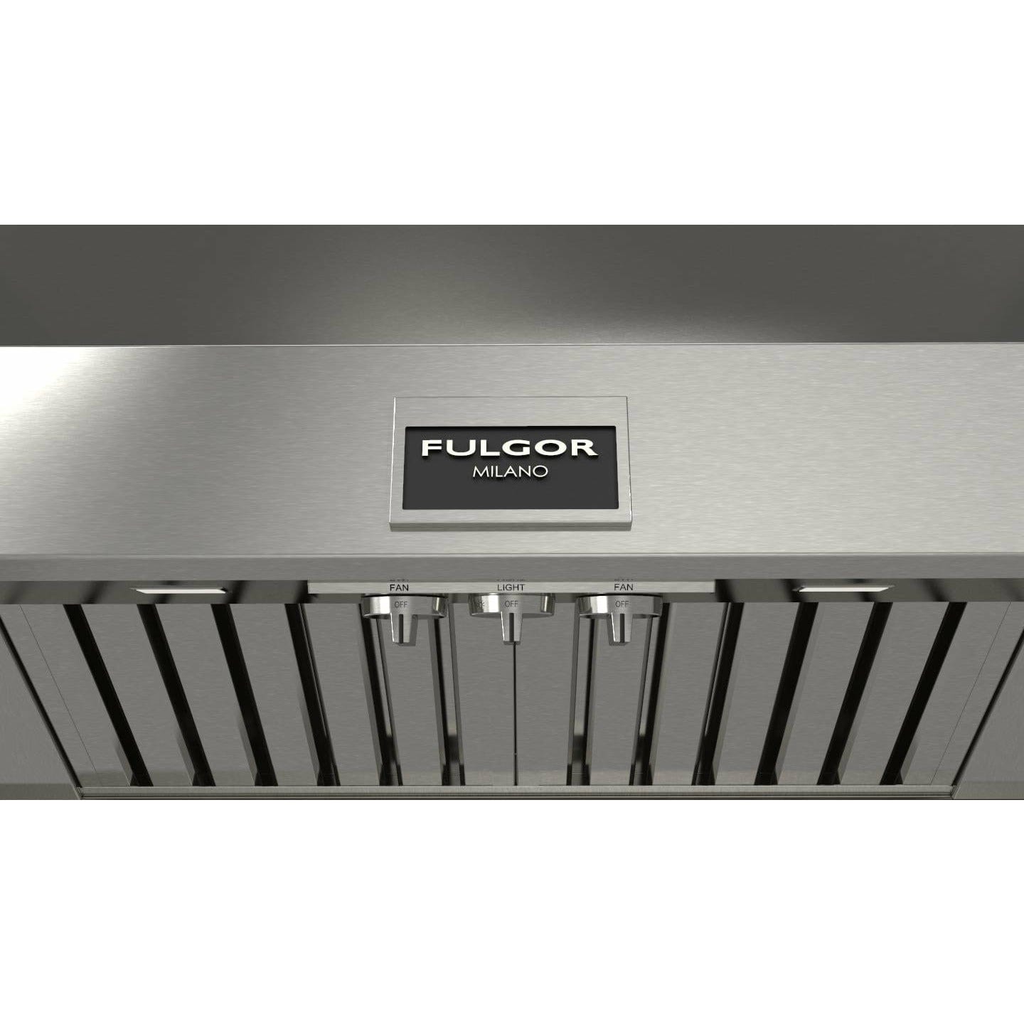 Fulgor Milano 36" Professional Hood - 1000 CFM, Stainless Steel - F6PH36DS1 Hoods F6PH36DS1 Luxury Appliances Direct