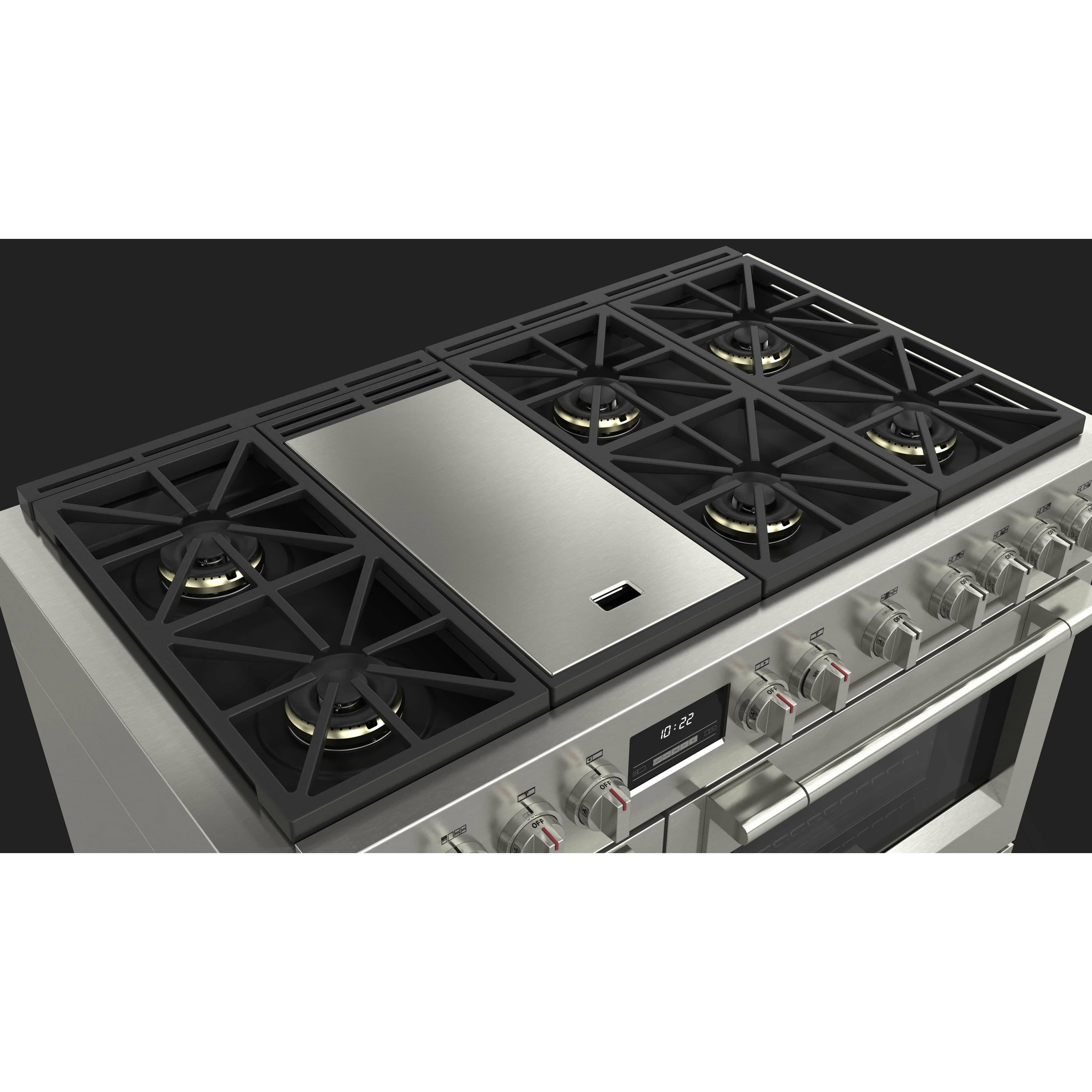 Fulgor Milano 48" Freestanding Professional All Gas Range with 6 Dual Flame Sealed Burners, Stainless Steel - F6PGR486GS2 I Luxury Appliances Direct