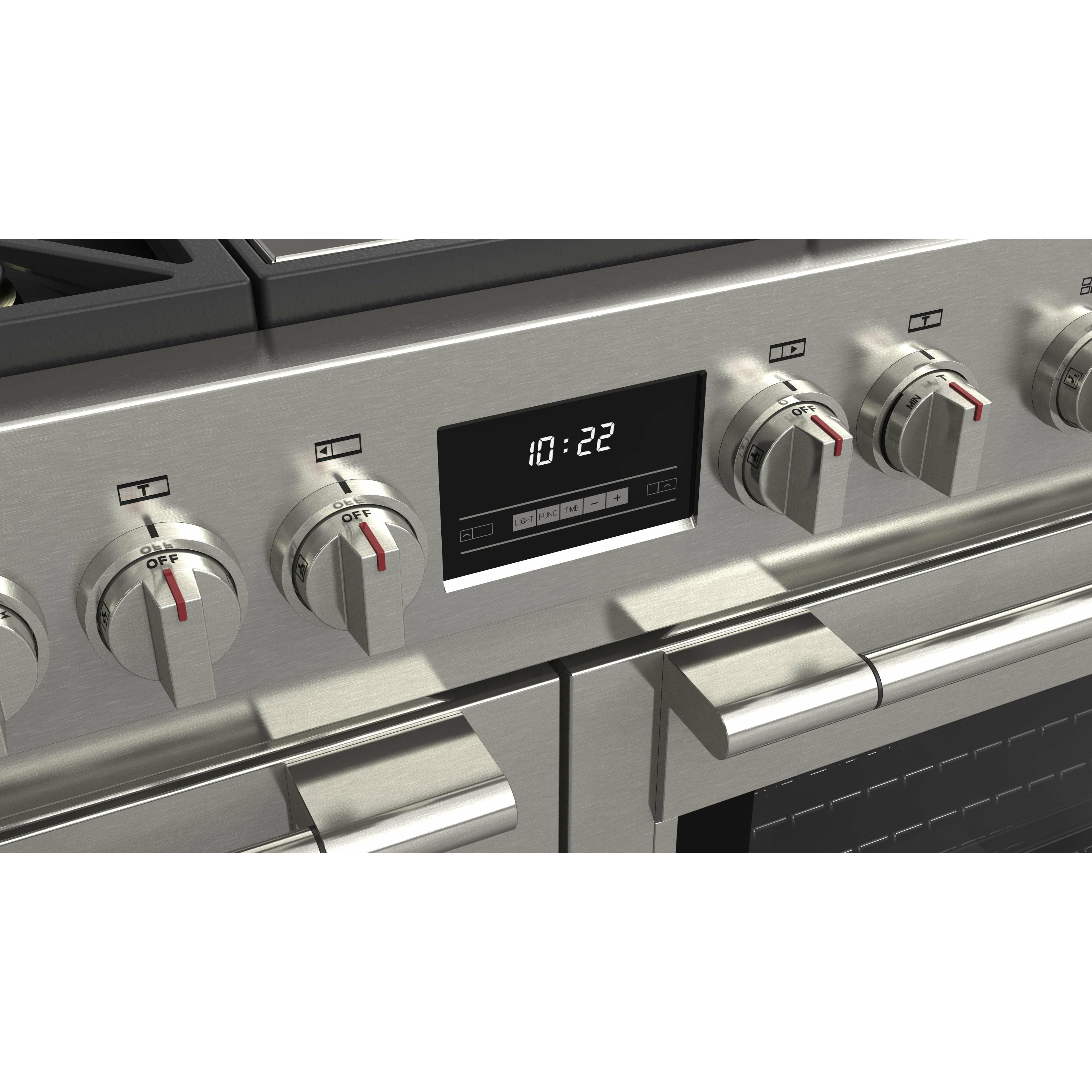 Fulgor Milano 48" Freestanding Professional All Gas Range with 6 Dual Flame Sealed Burners, Stainless Steel - F6PGR486GS2 I Luxury Appliances Direct