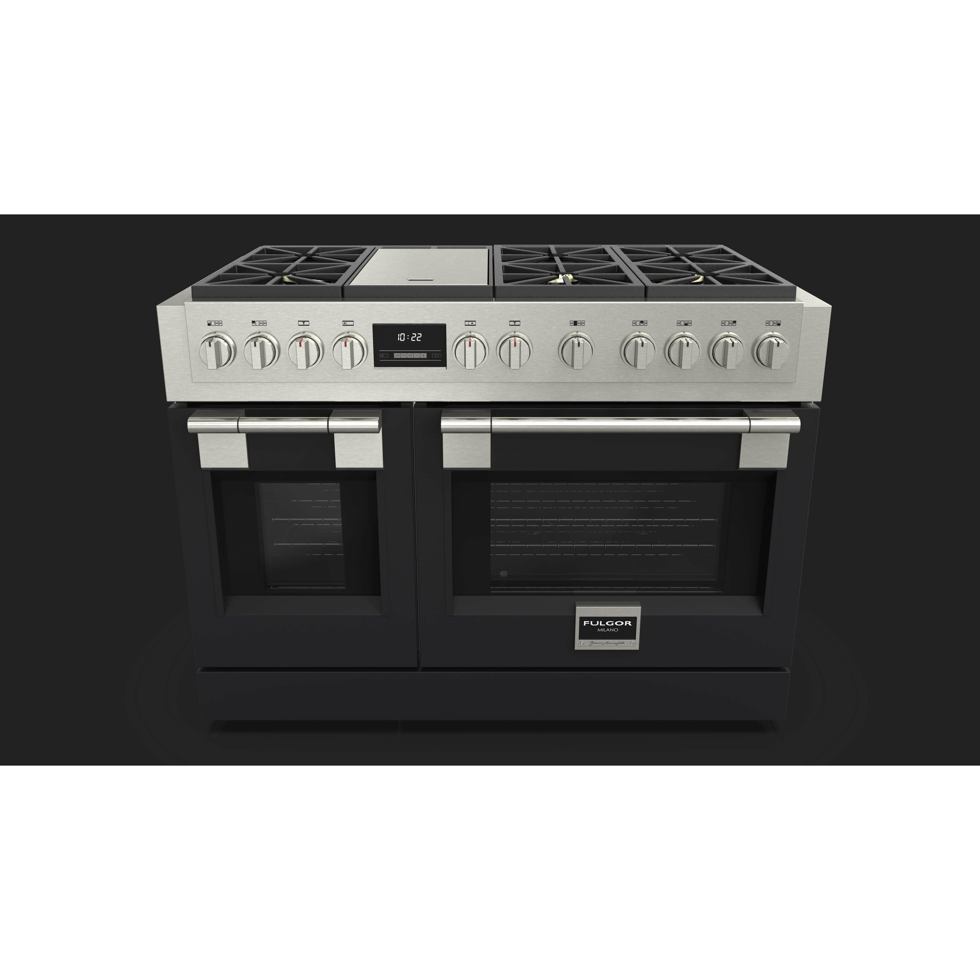 Fulgor Milano 48" Freestanding Professional All Gas Range with 6 Dual Flame Sealed Burners, Stainless Steel - F6PGR486GS2 I Luxury Appliances Direct