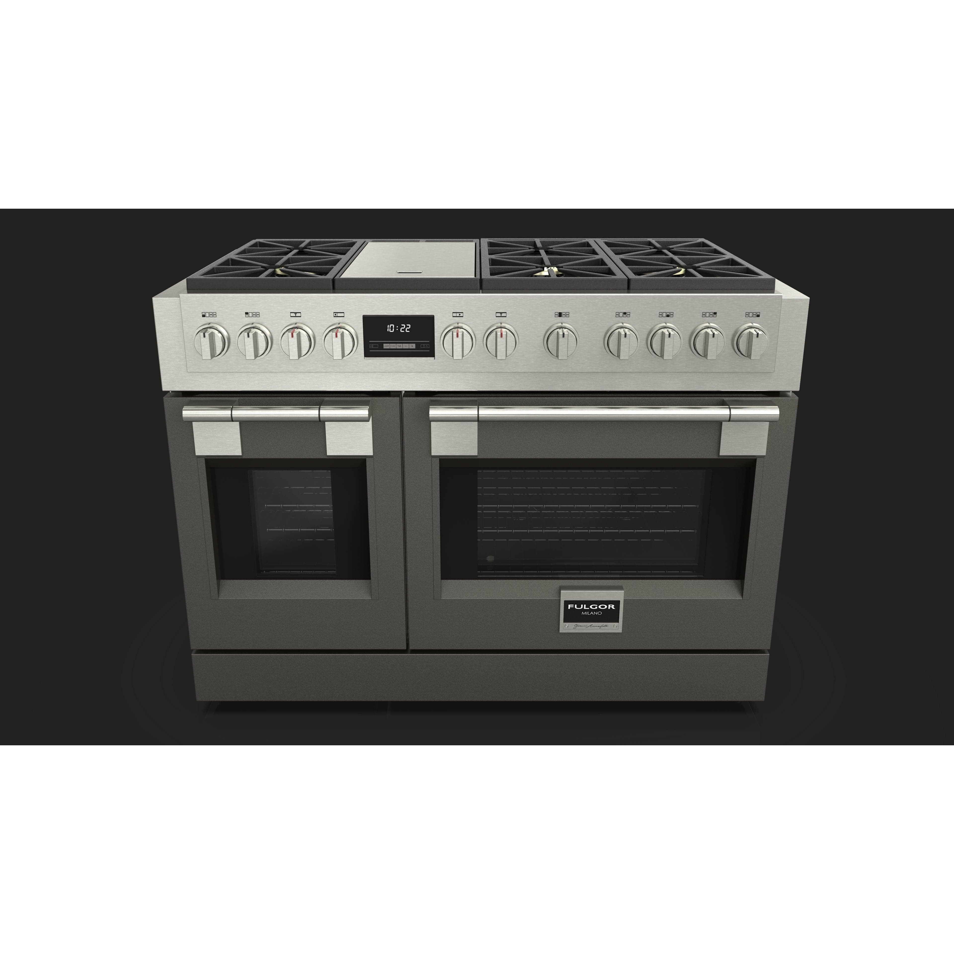 Fulgor Milano 48" Freestanding Professional All Gas Range with 6 Dual Flame Sealed Burners, Stainless Steel - F6PGR486GS2 I Luxury Appliances Direct