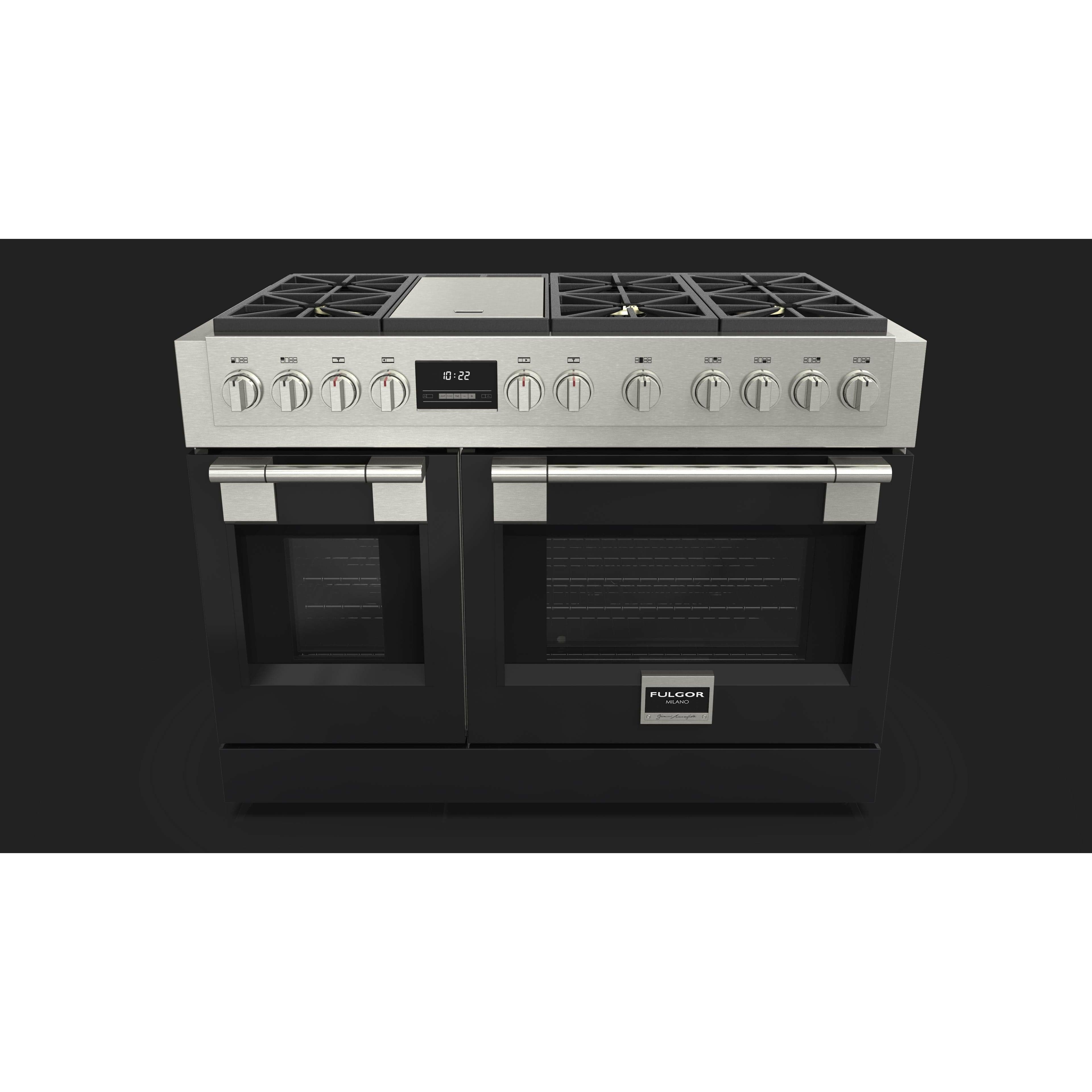 Fulgor Milano 48" Freestanding Professional All Gas Range with 6 Dual Flame Sealed Burners, Stainless Steel - F6PGR486GS2 I Luxury Appliances Direct