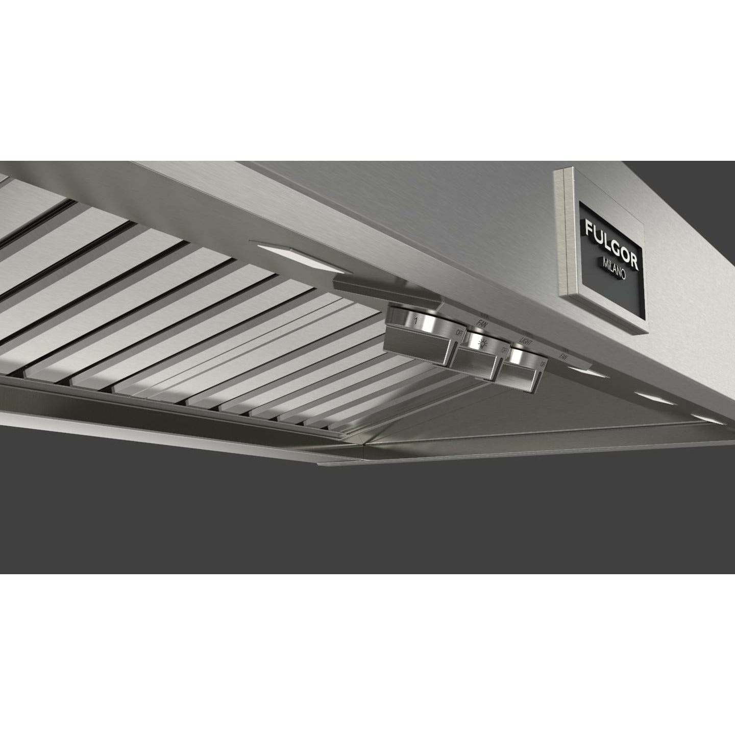 Fulgor Milano 48" Professional Wall Range Hood with Baffle Filters, Stainless Steel - F6PH48DS1 Hoods F6PH48DS1 Luxury Appliances Direct