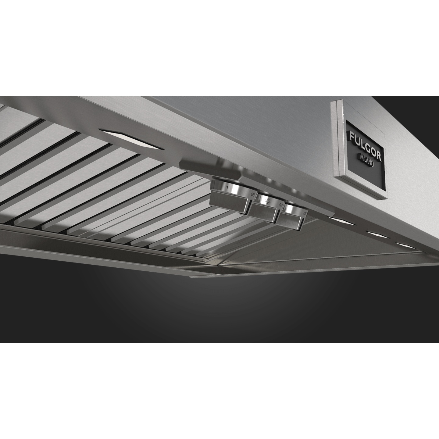 Fulgor Milano 48" Wall Mount Range Hood with 3-Speeds, 1000 CFM Blower Stainless Steel - F6PC48DS1 Hoods F6PC48DS1 Luxury Appliances Direct