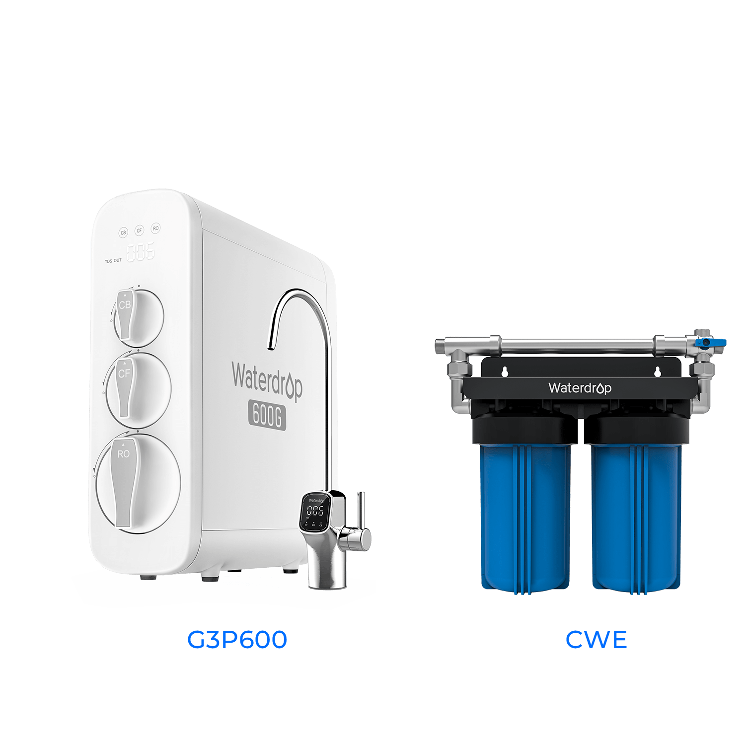 G3P600 Tankless Reverse Osmosis System - Waterdrop G3P600 Bundles Water Filters G3P600+CWE Luxury Appliances Direct