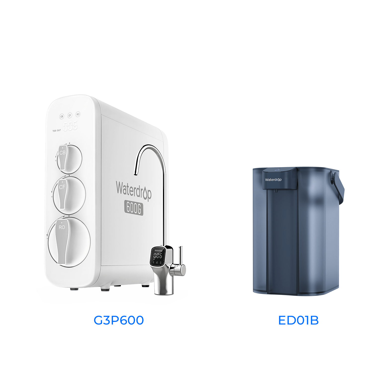 G3P600 Tankless Reverse Osmosis System - Waterdrop G3P600 Bundles Water Filters G3P600+ED01B Luxury Appliances Direct