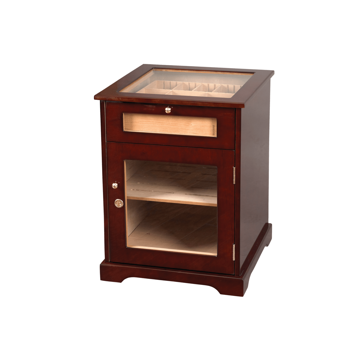 Galleria End Table Small Cigar Humidor Cabinet | Holds 600 Cigars HUM-600G Cigar Humidors HUM-600G Luxury Appliances Direct