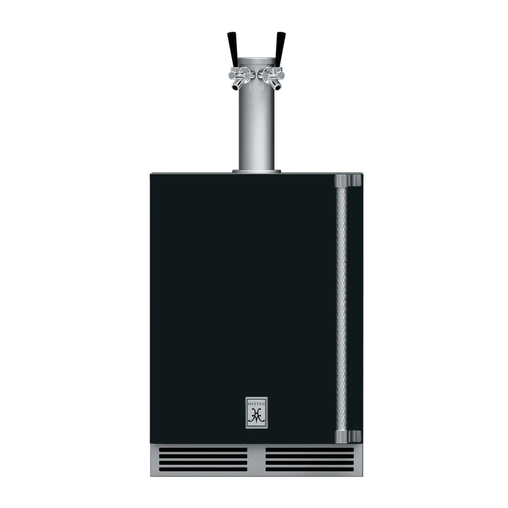 Hestan 24" Undercounter Double Faucet Beer Dispenser - GFDS Series Kegerators GFDSL242-BK Luxury Appliances Direct