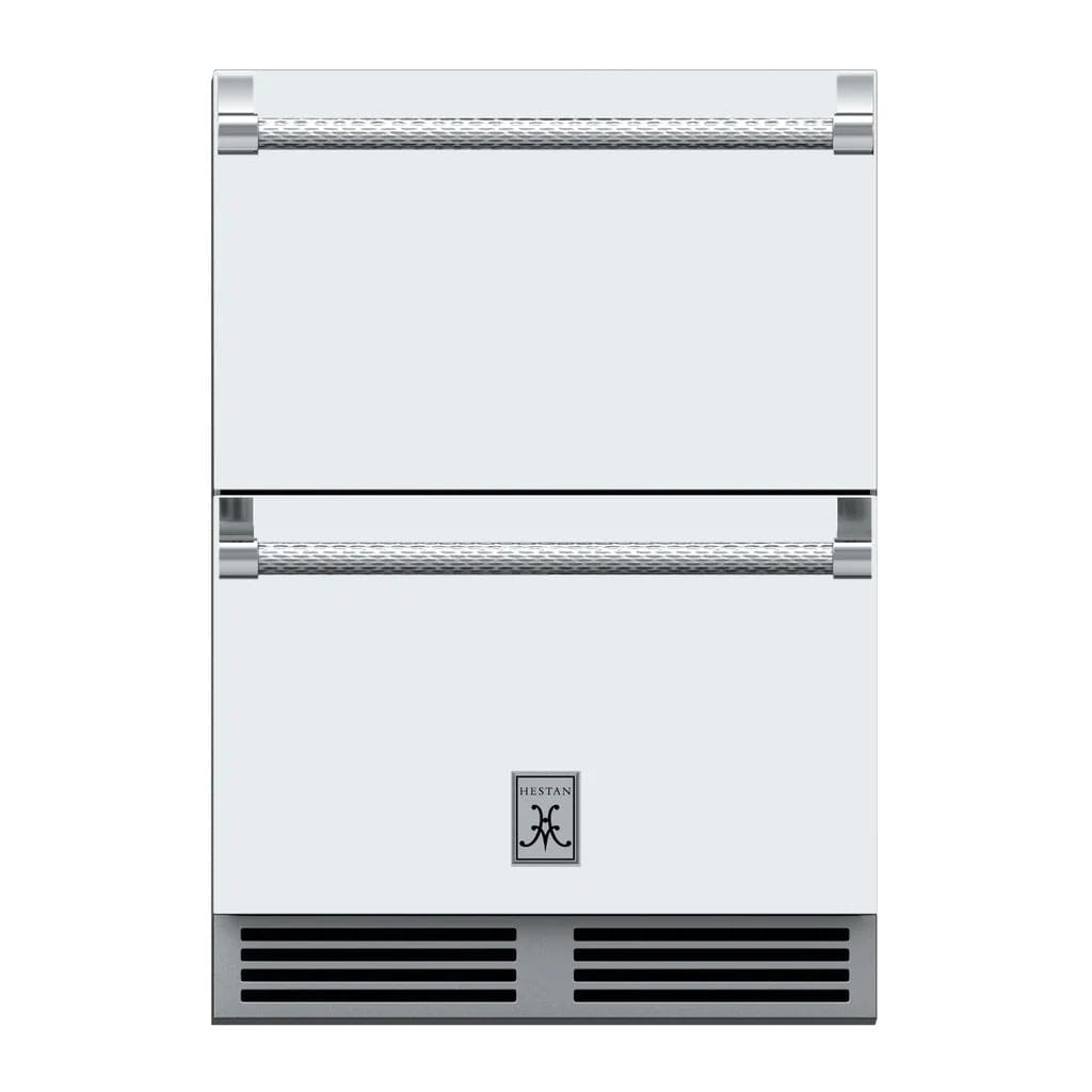 Hestan 24" Undercounter Refrigerator Drawer and Freezer Drawer - GRF Series GRFR24-WH Luxury Appliances Direct