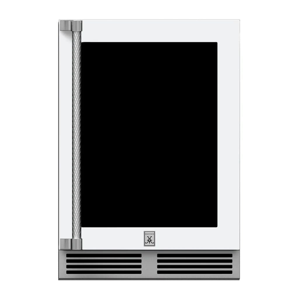 Hestan 24" Undercounter Refrigerator (Glass Door) - GRGR Series GRGR24-WH Luxury Appliances Direct