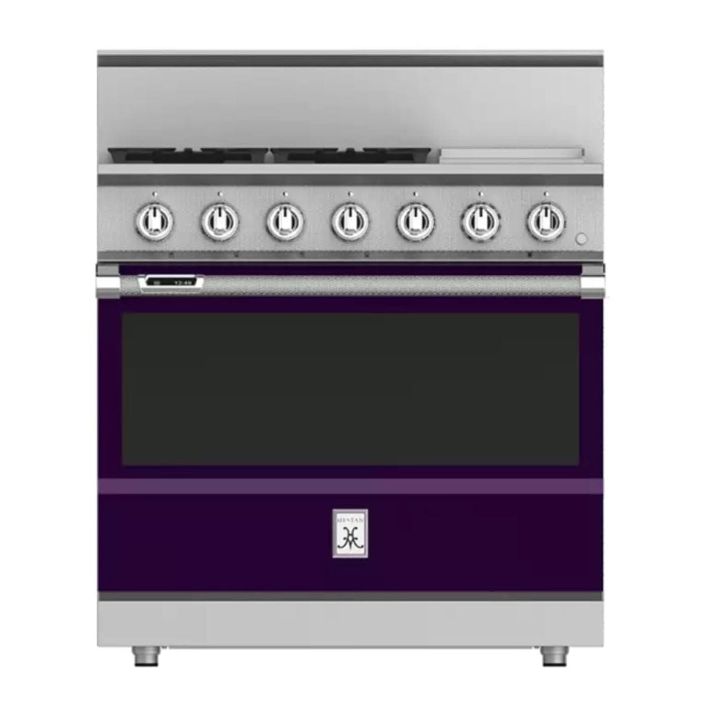 Hestan 36" 4-Burner Dual Fuel Range with 12" Griddle - KRD Series KRD364GD-NG-PP Luxury Appliances Direct